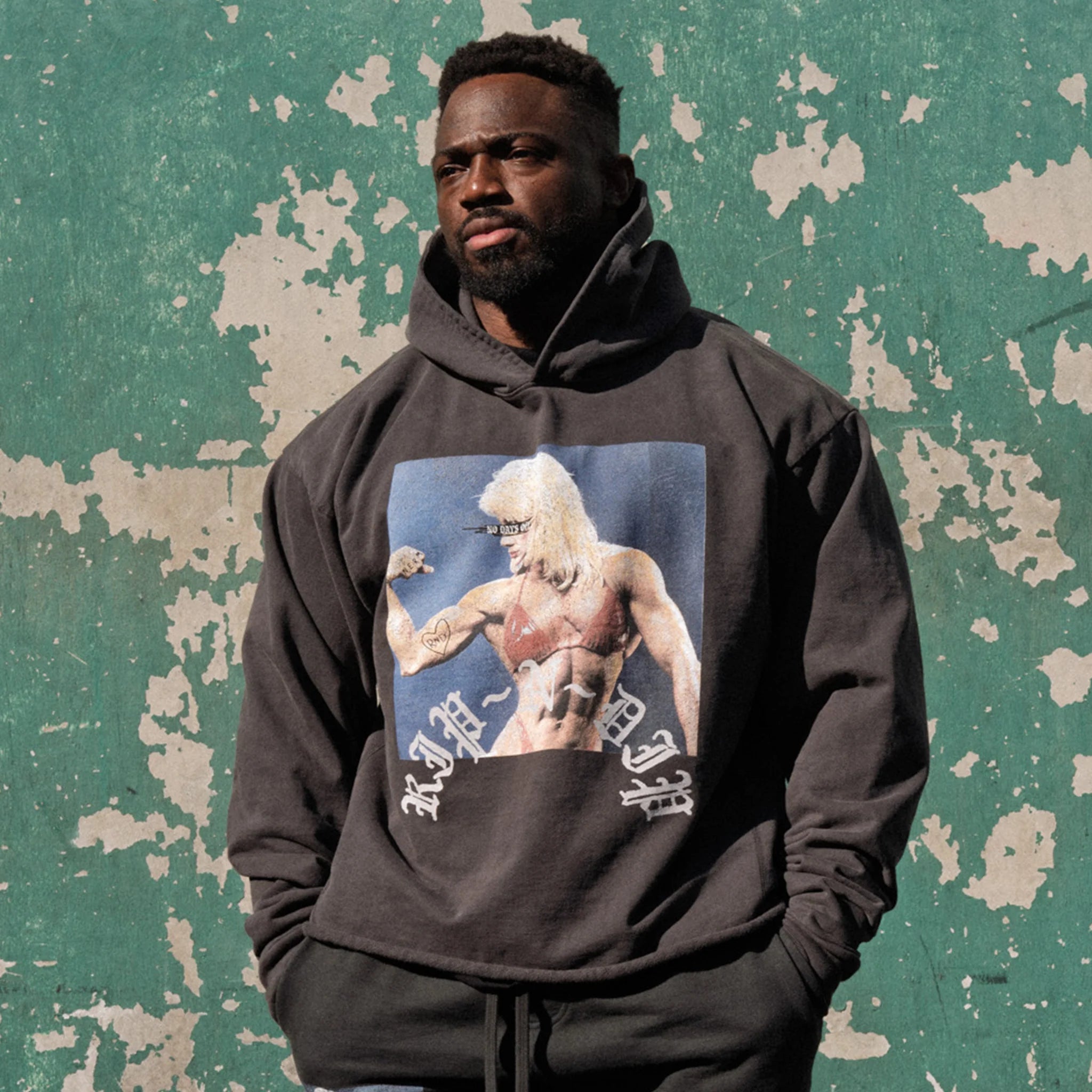 Protein Boxy Cropped 500GSM Hoodie (Gunmetal)