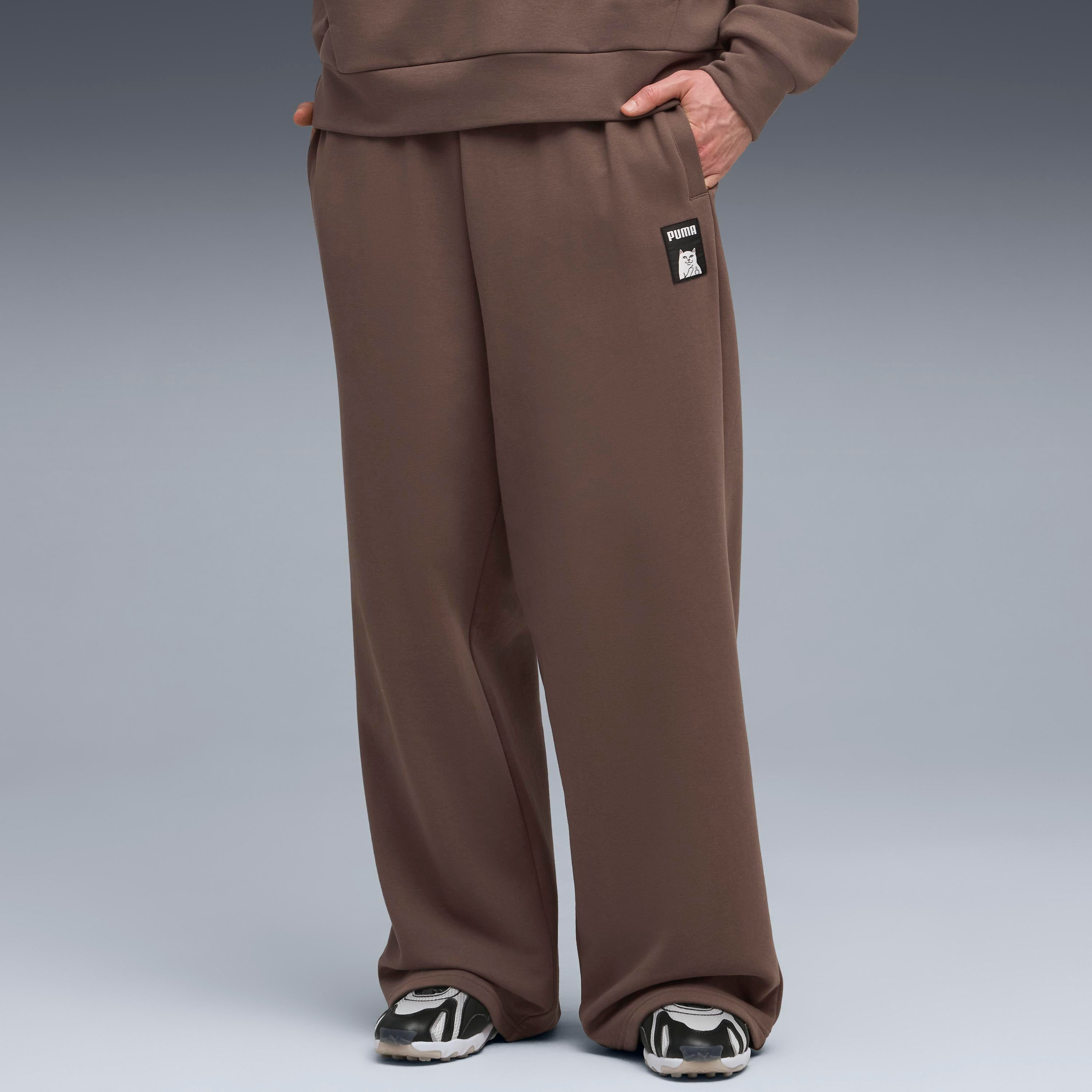 RIPNDIP PUMA X RIPNDIP Oversized Wide Sweatpants (Flat Bronze)
