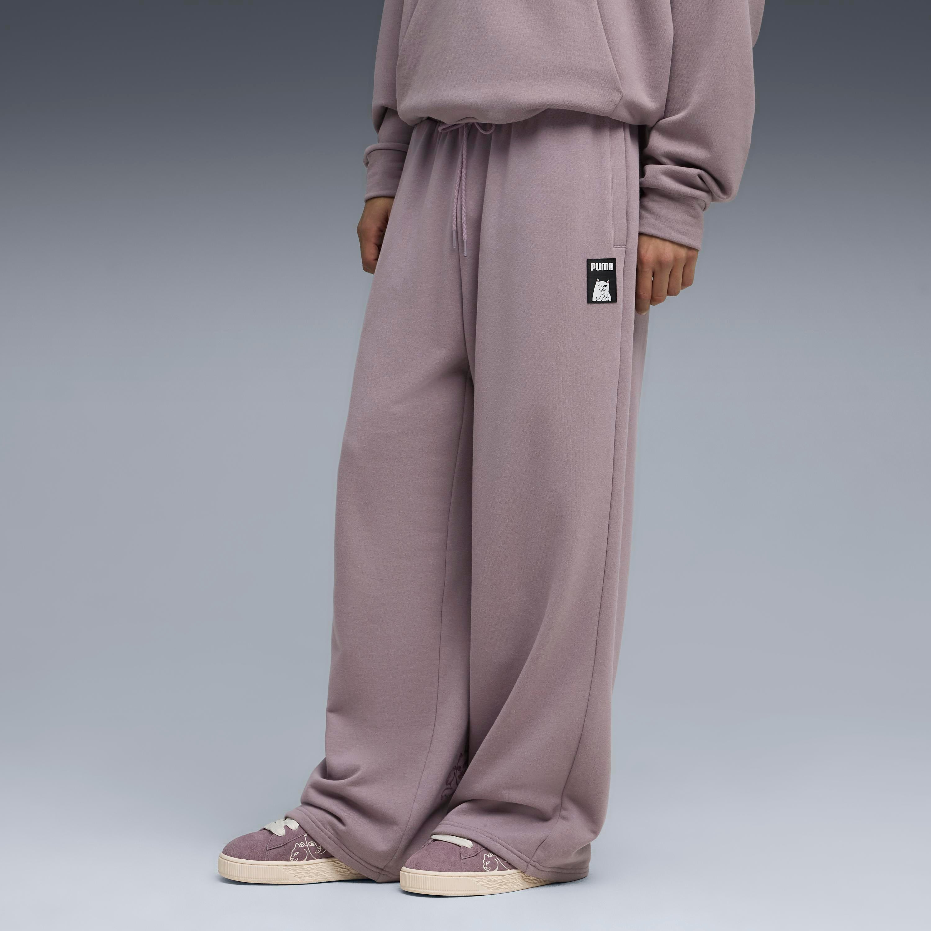RIPNDIP PUMA X RIPNDIP Oversized Wide Sweatpants (Plum Jam)