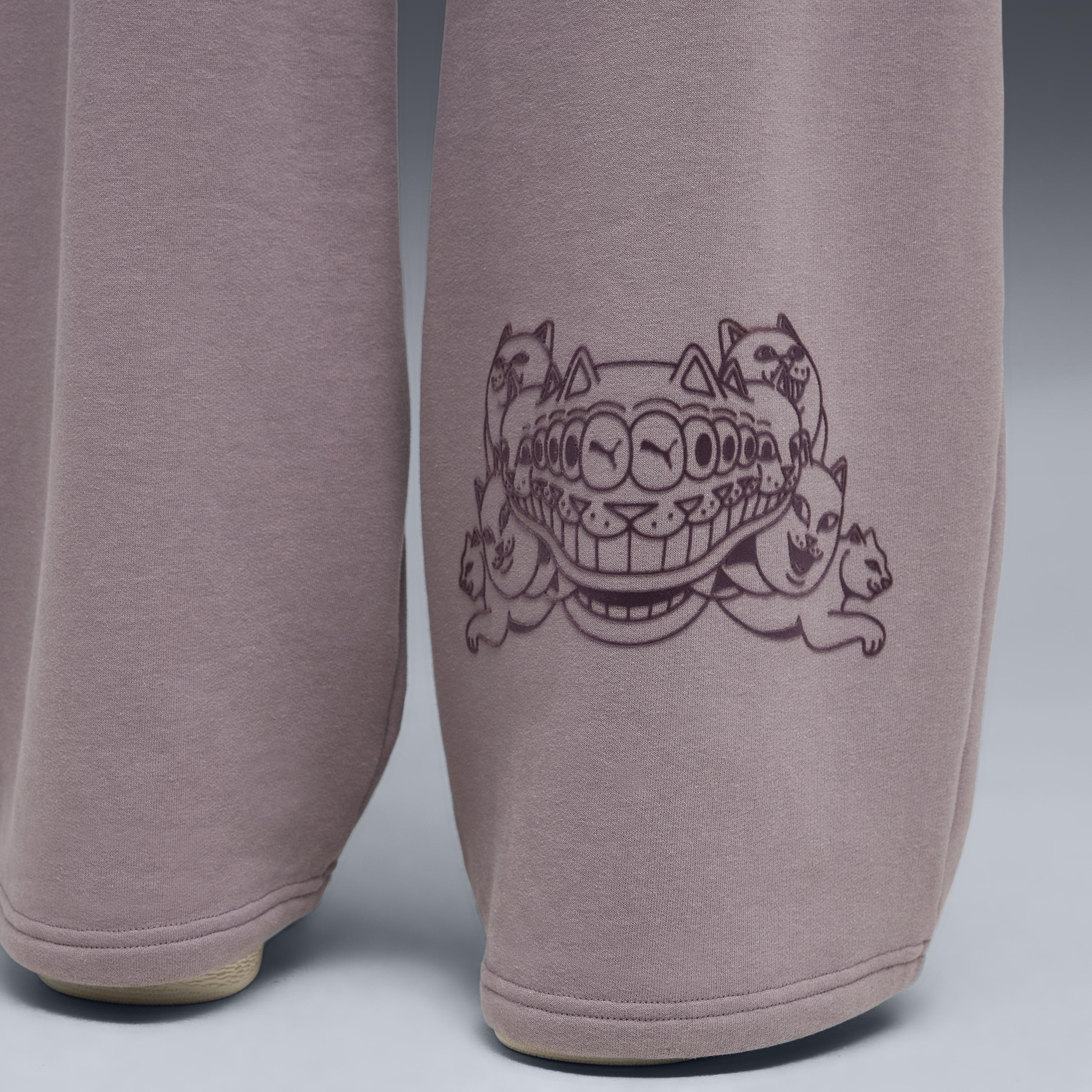 RIPNDIP PUMA X RIPNDIP Oversized Wide Sweatpants (Plum Jam)