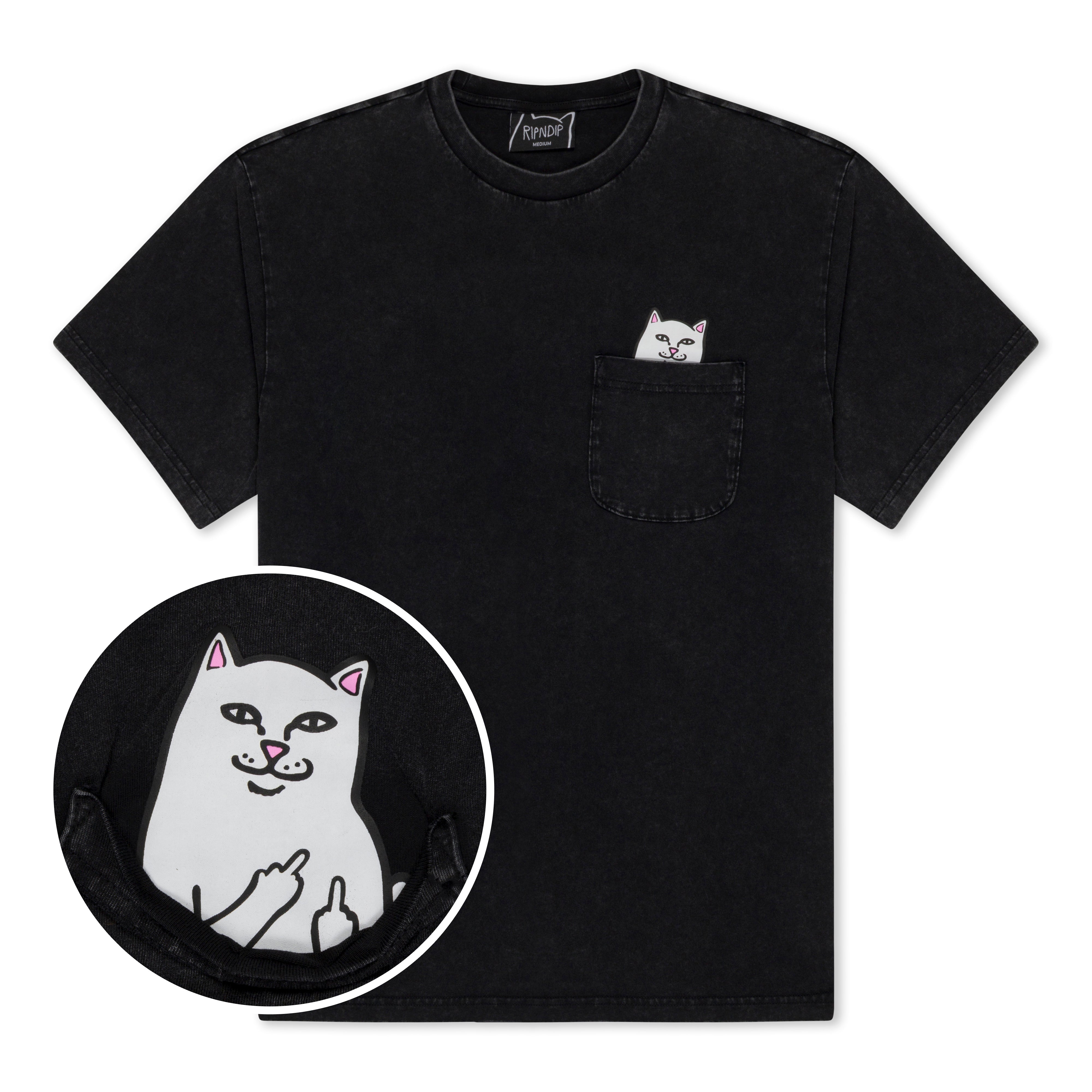 RIPNDIP Lord Nermal Pocket Tee (Black Vintage Wash)
