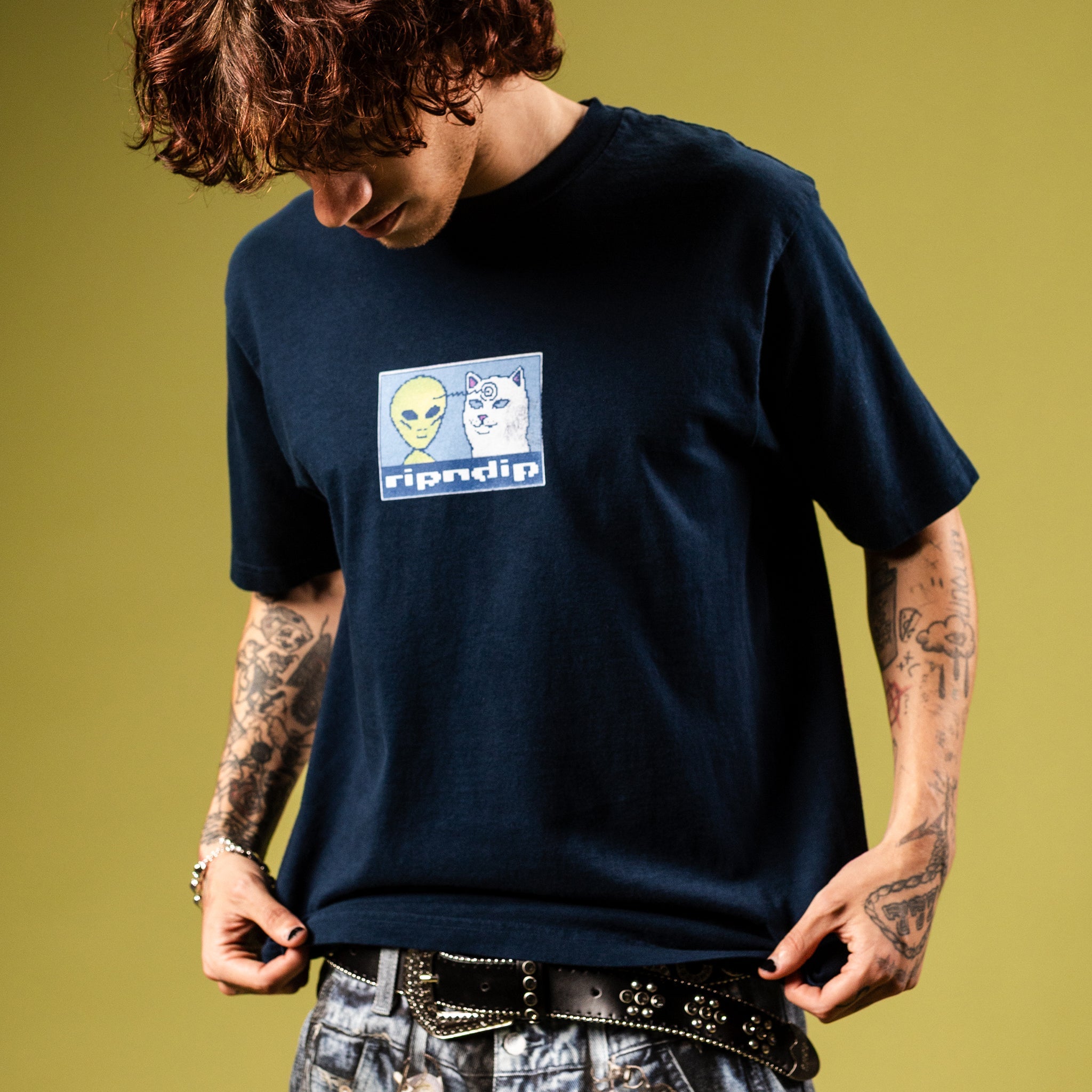 RIPNDIP Brain Power Tee (Navy)