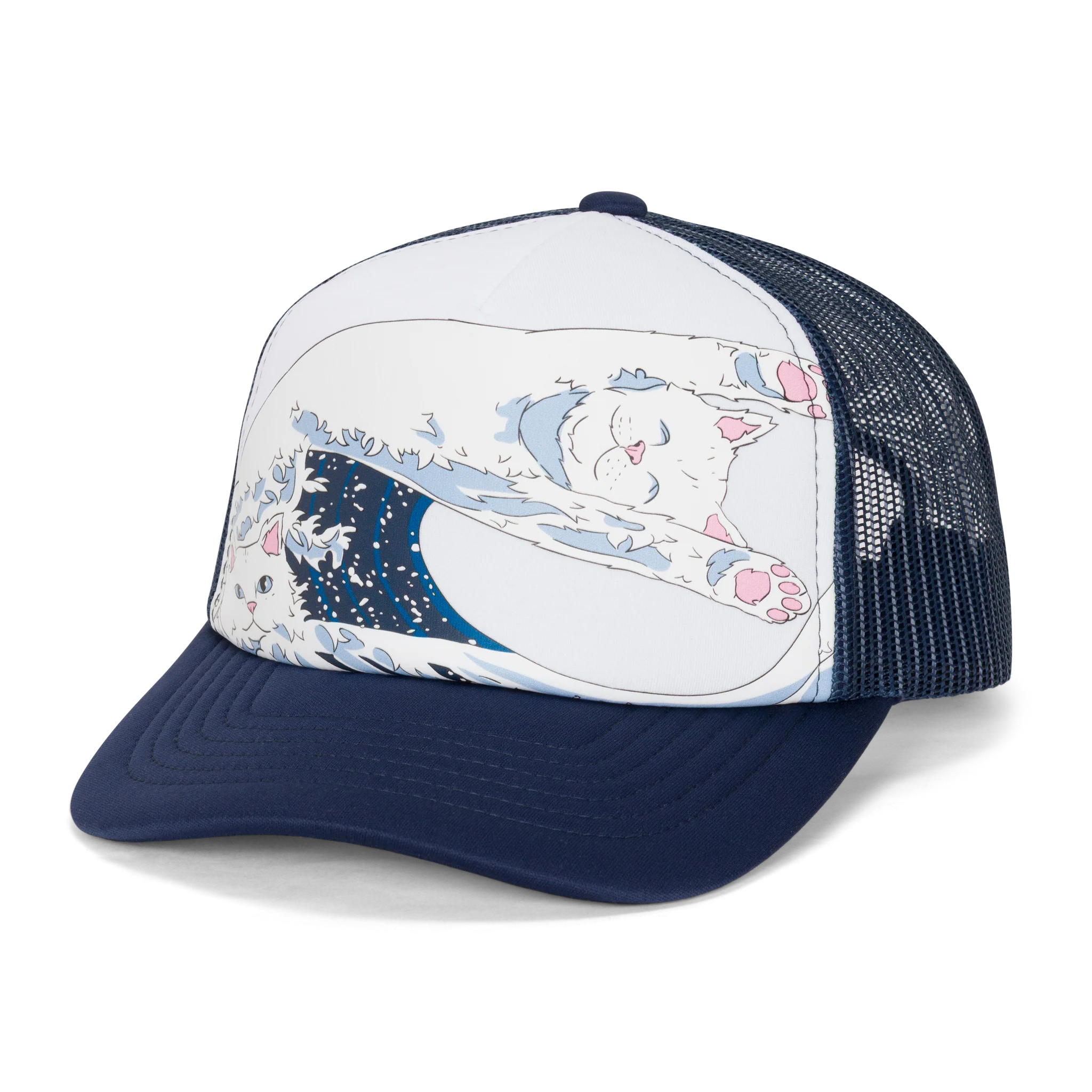 Great Wave Of Nerm Trucker Hat (Navy)