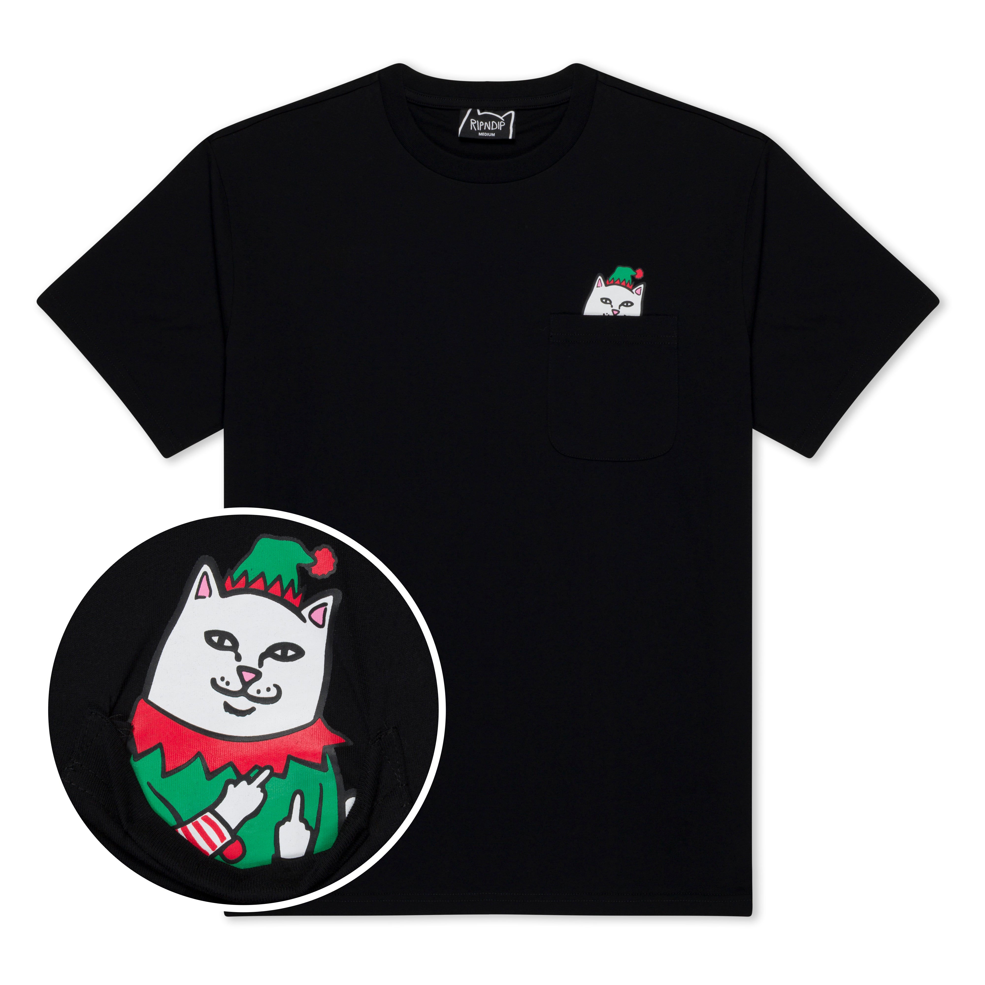RIPNDIP Lord Nermal Elf Pocket Tee (Black)