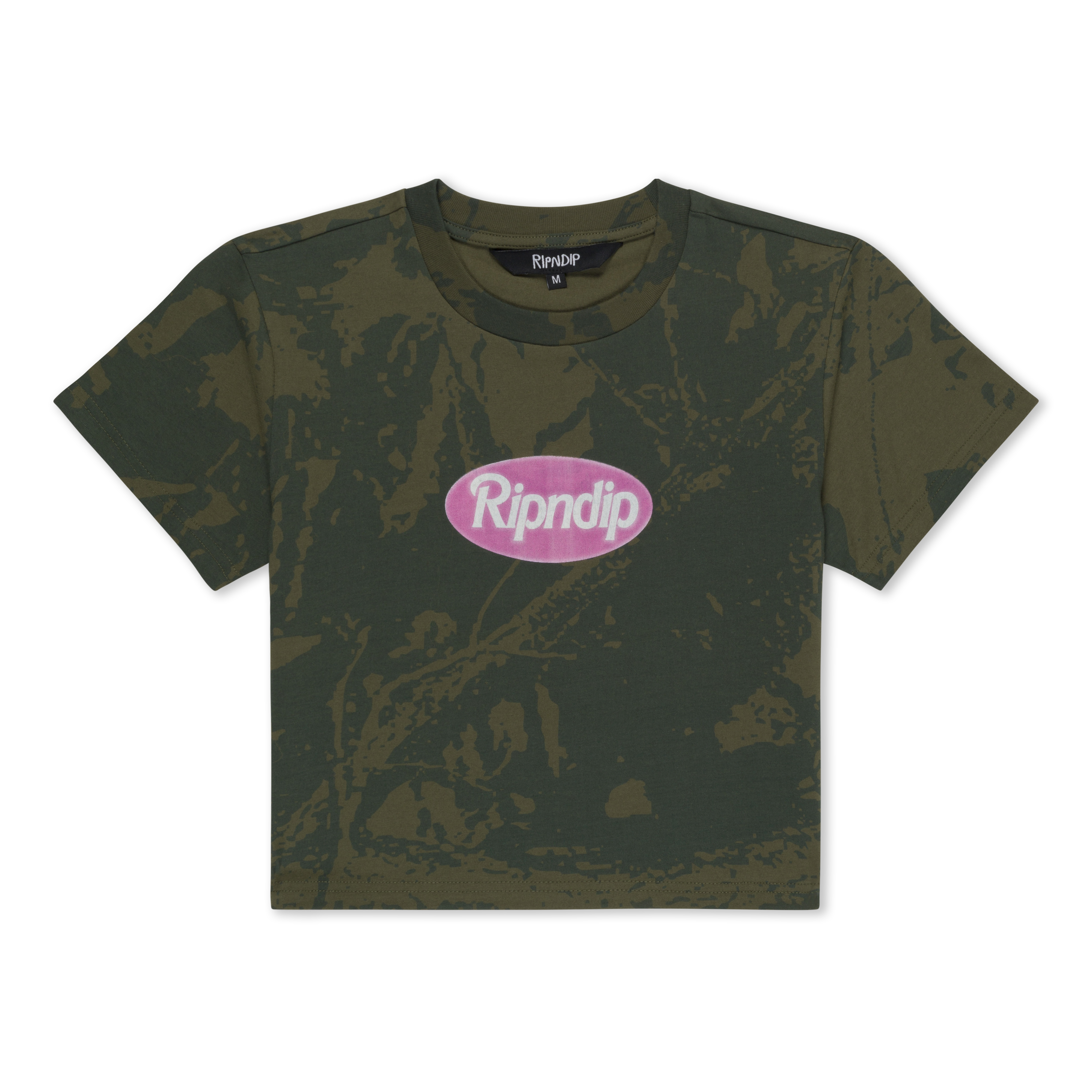 Out Here Tour Cropped Baby Tee (Forest Camo)