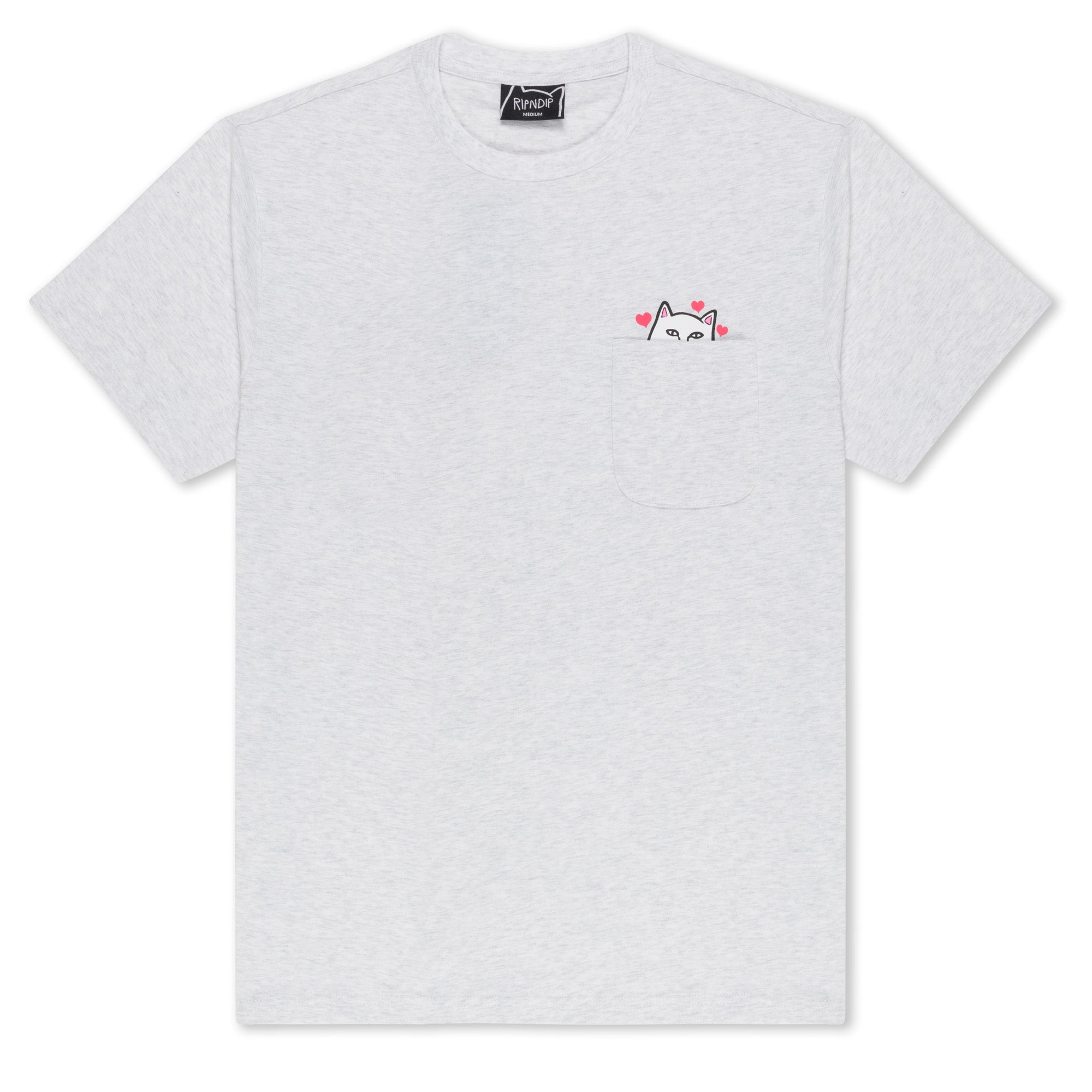 Nermal Loves Pocket Tee (Ash Heather)