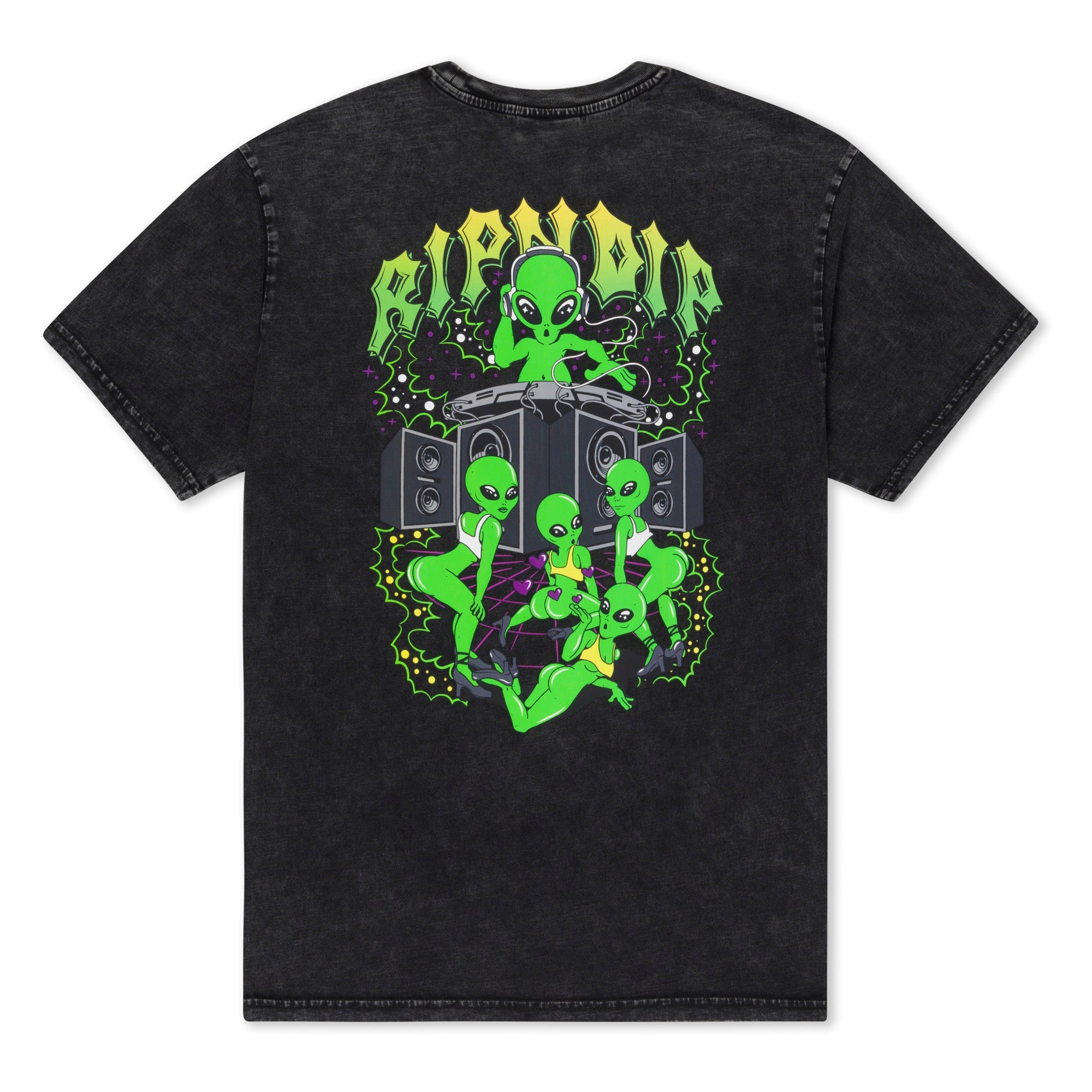 RIPNDIP Galactic Dance Floor Tee (Black Mineral Wash)