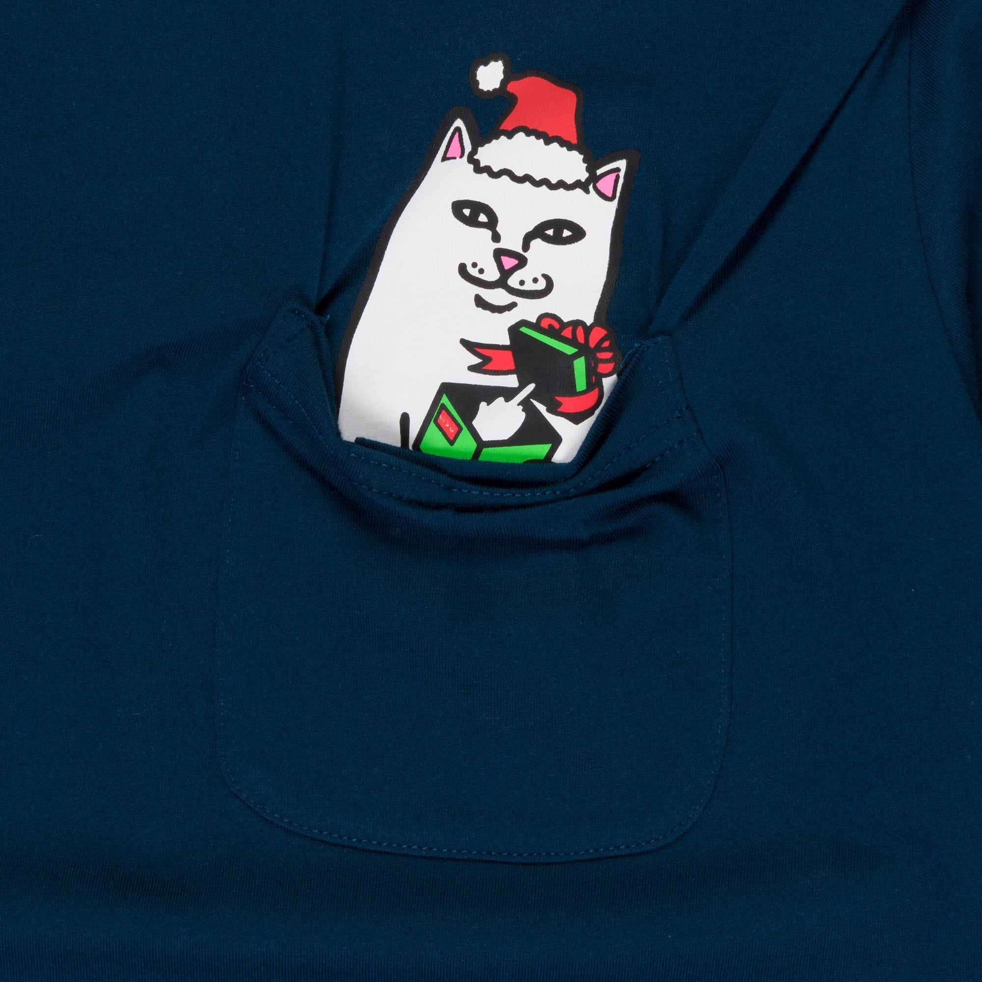 RIPNDIP Secret Santa Pocket Tee (Navy)