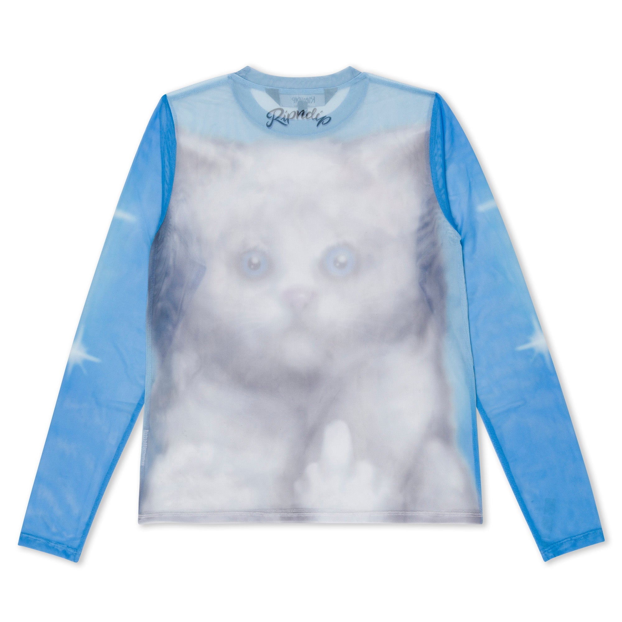 RIPNDIP Sprinkles Long Sleeve Mesh Top (Light Blue)