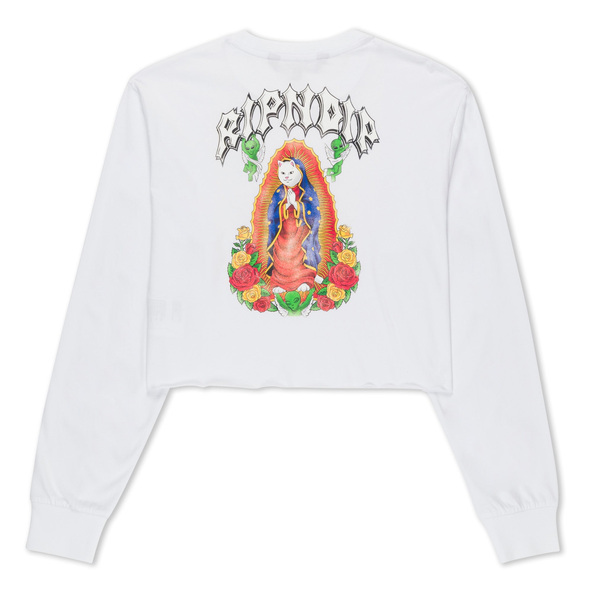 RIPNDIP Mother Nerm Cropped Long Sleeve (White)