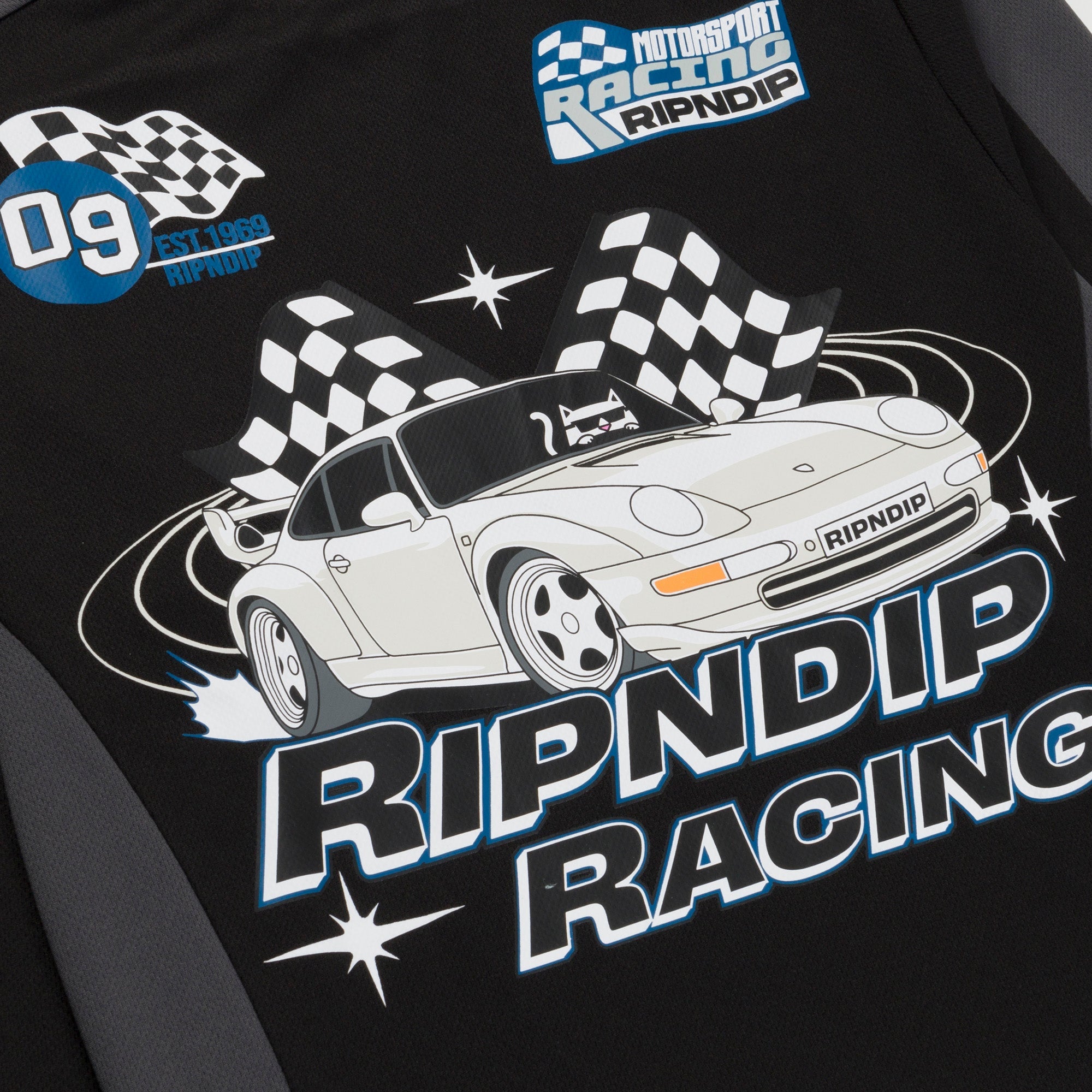 RIPNDIP Ripnrace Long Sleeve Jersey (Black/Charcoal)