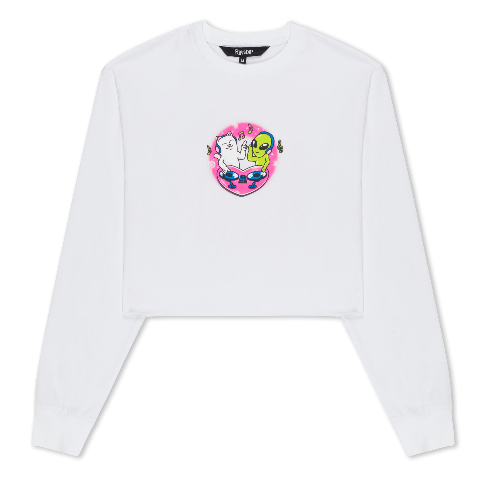 Love Is Ripndip Cropped Long Sleeve (White)