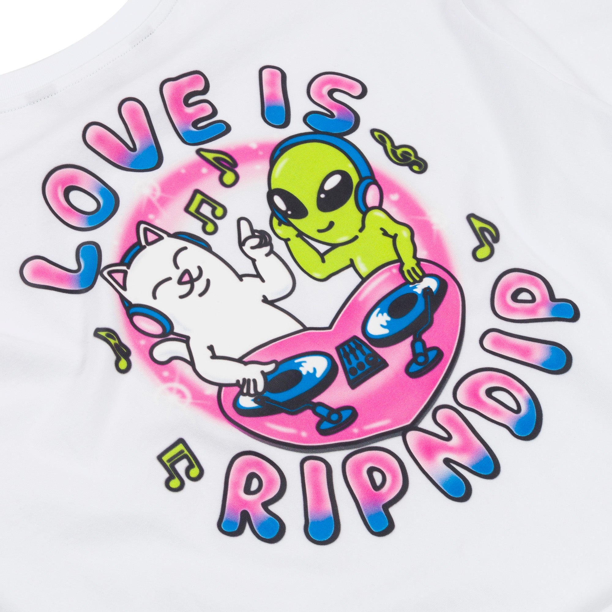 Love Is Ripndip Cropped Long Sleeve (White)