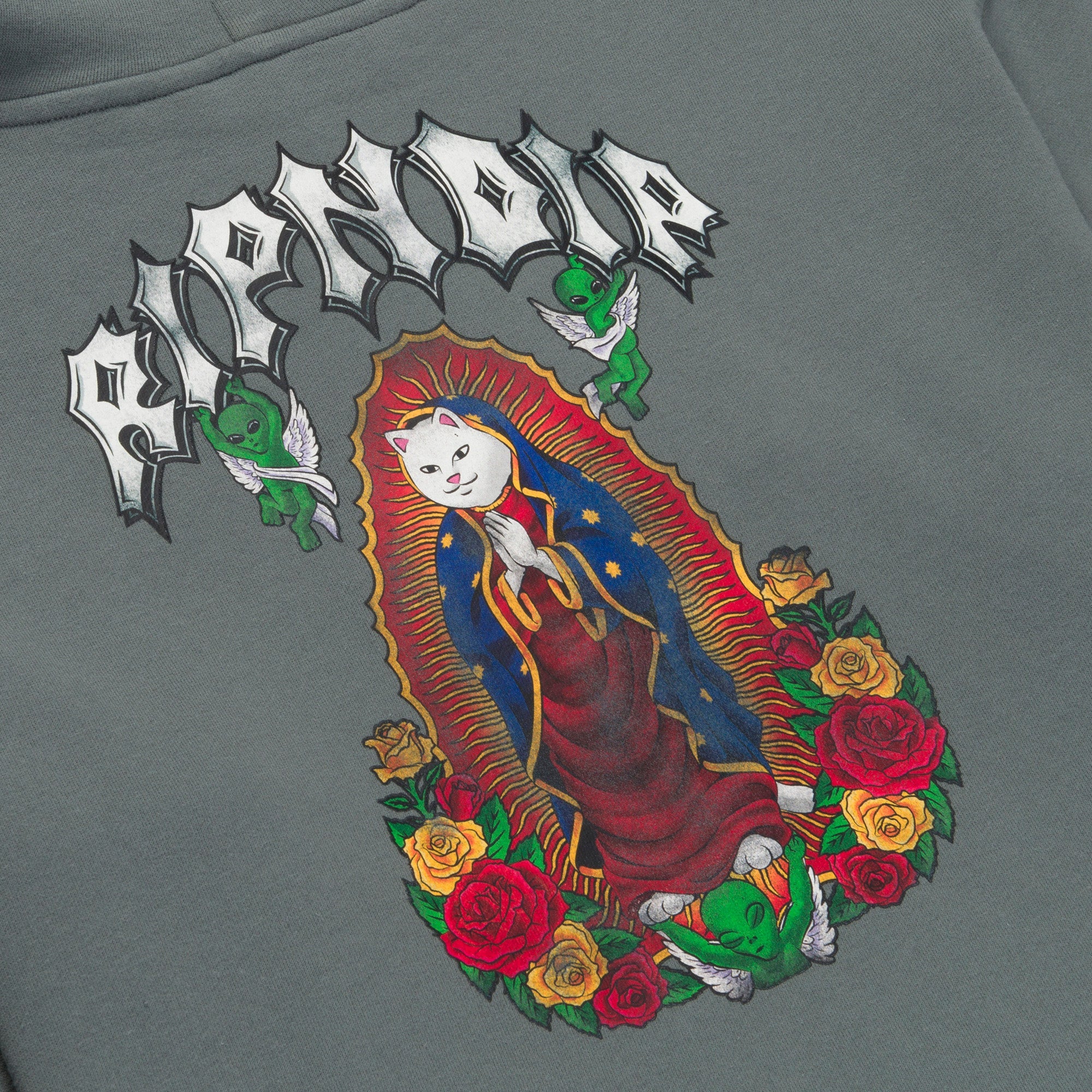 RIPNDIP Mother Nerm Cropped Hoodie (Charcoal )