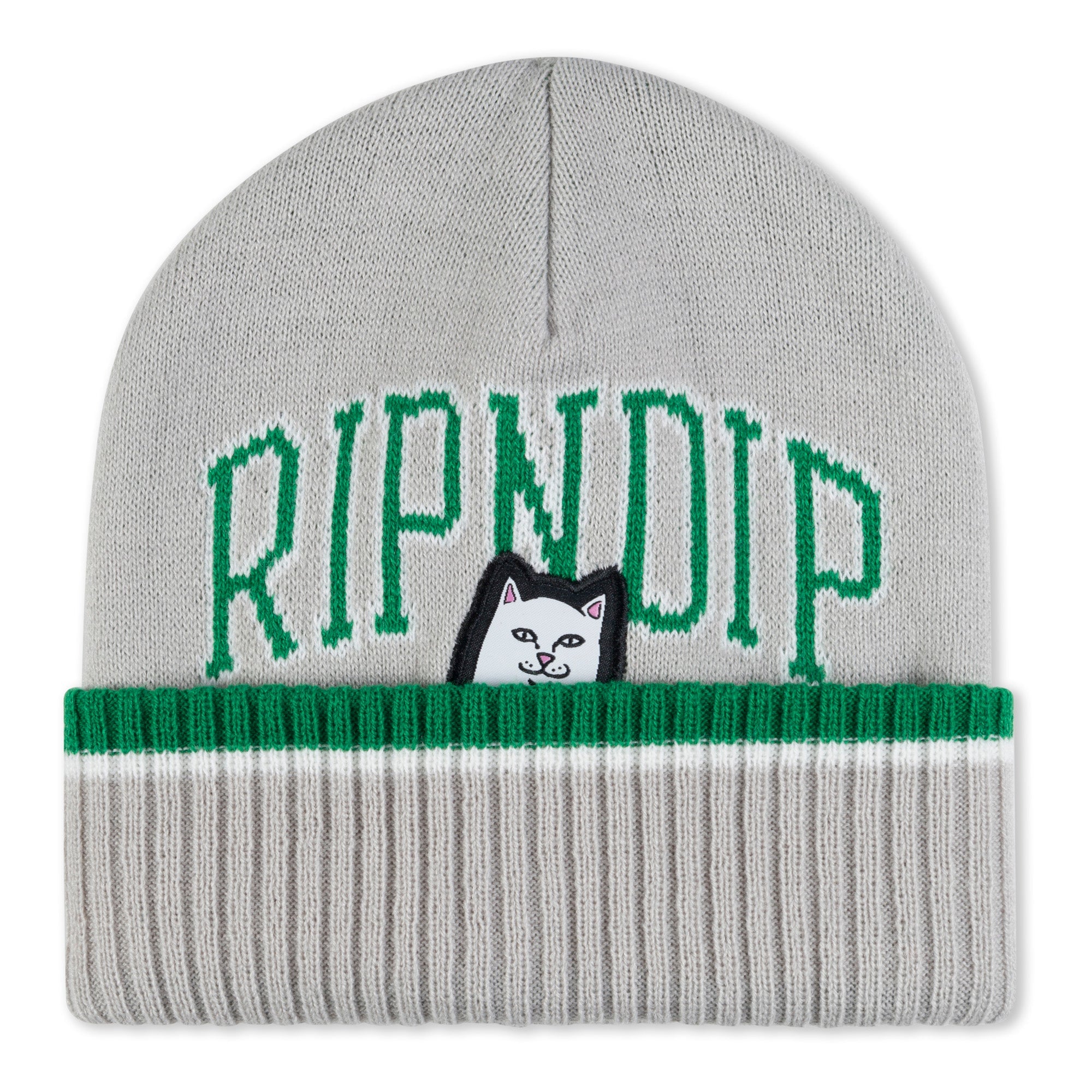 RIPNDIP Lord Nermal Team Spirit Beanie (Green/Grey)