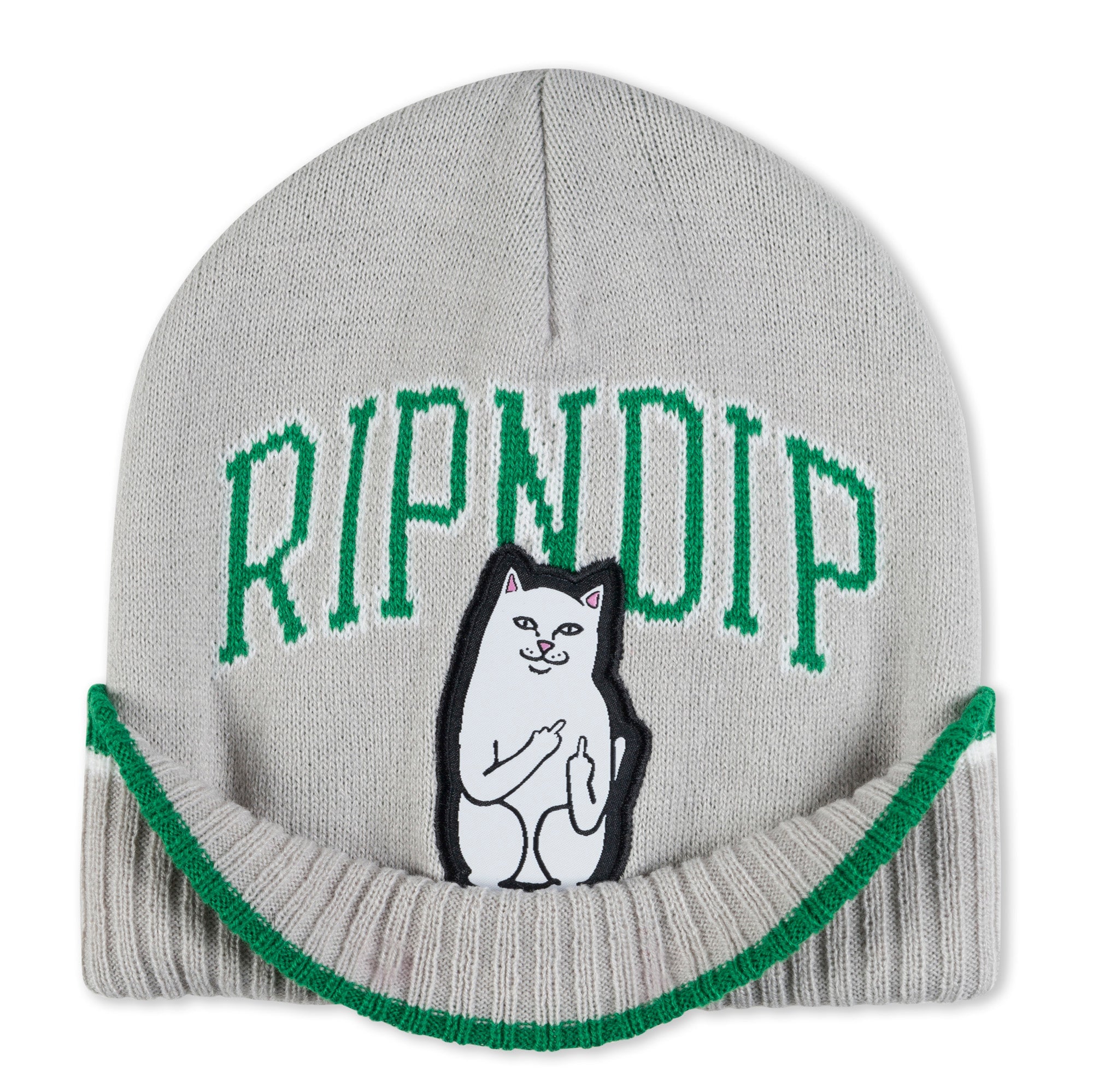 RIPNDIP Lord Nermal Team Spirit Beanie (Green/Grey)