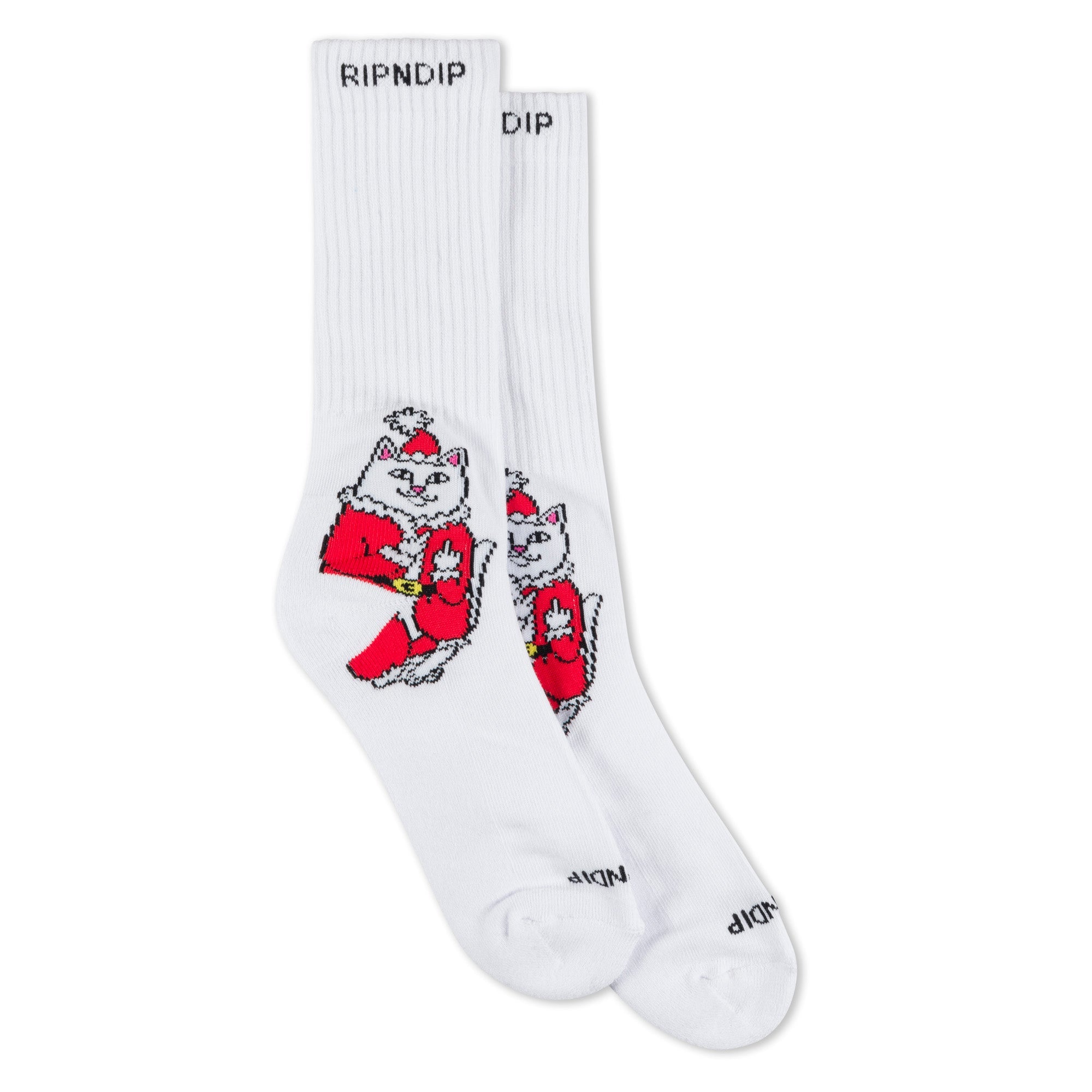 RIPNDIP Lord Santa Socks (White)