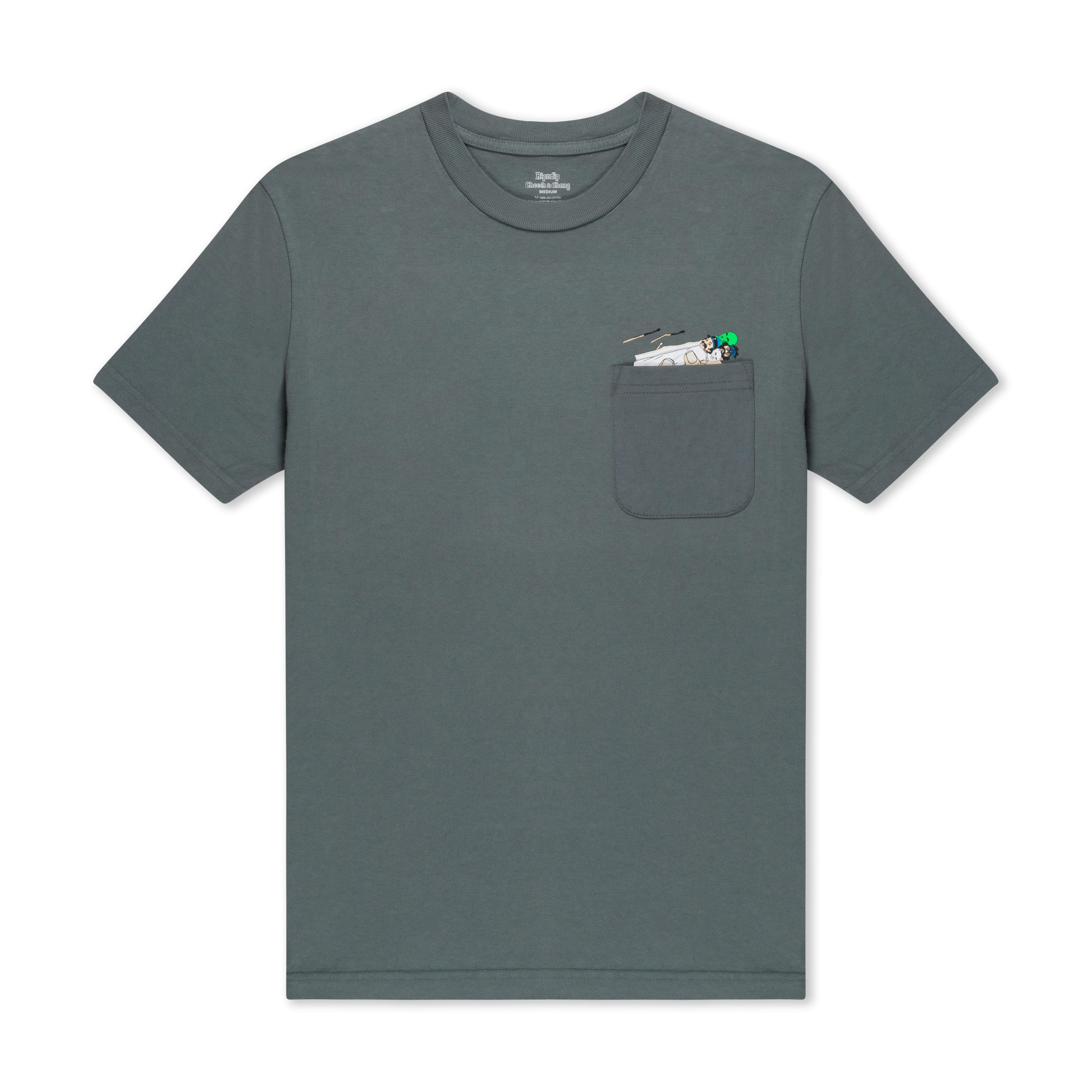 RIPNDIP Roll Me Up Pocket Tee (Charcoal)