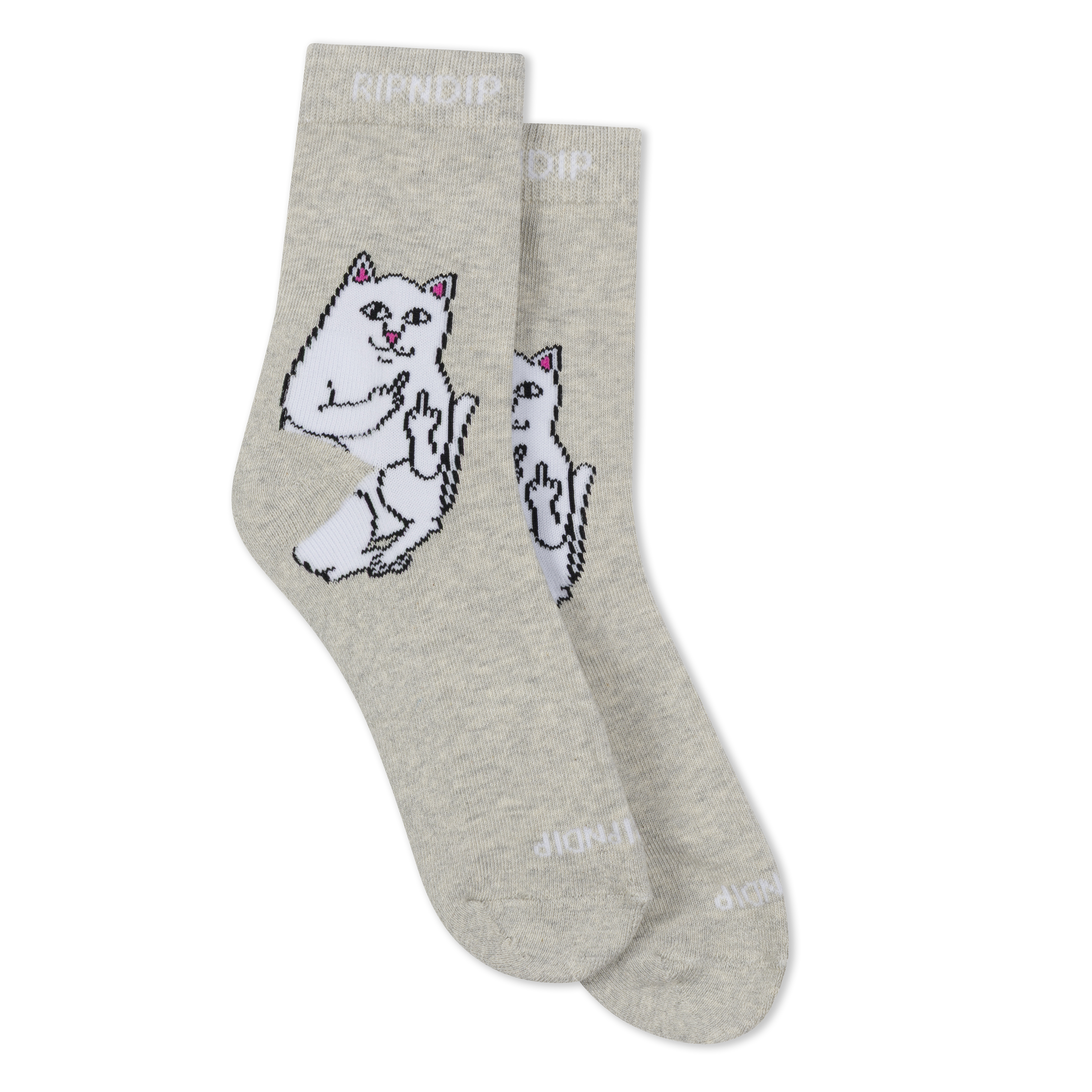 RIPNDIP Lord Nermal Mid Sock (Ash Heather)