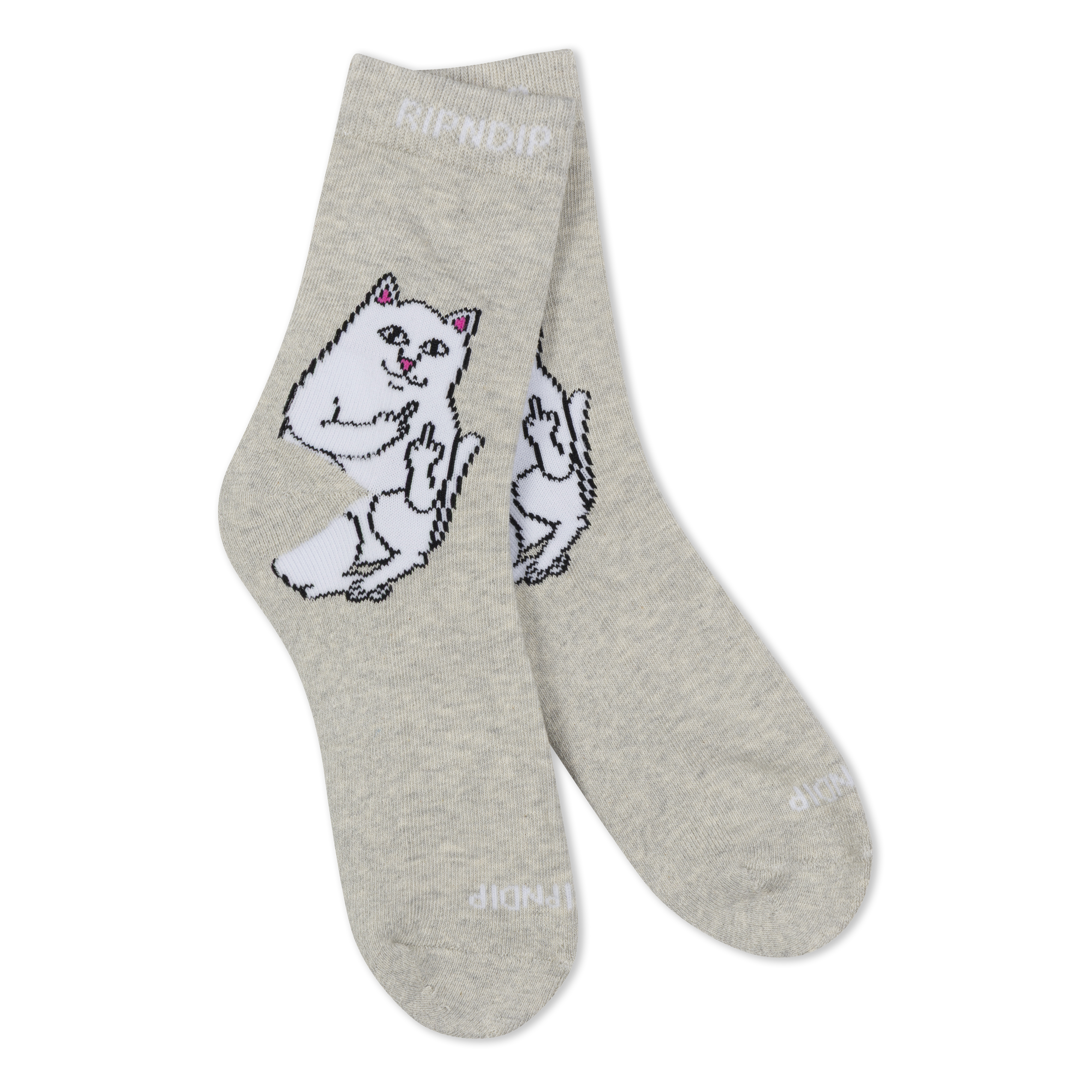 RIPNDIP Lord Nermal Mid Sock (Ash Heather)