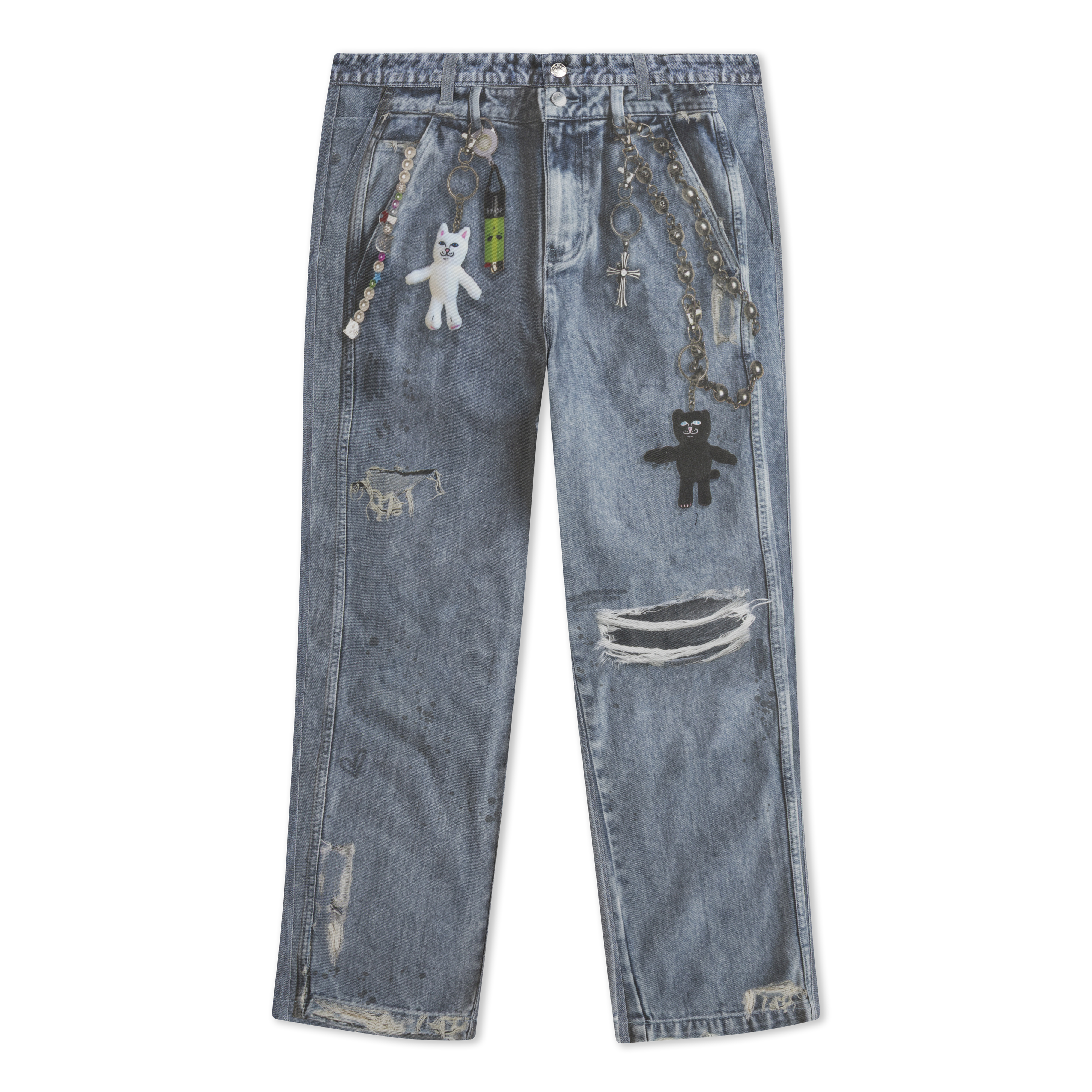 RIPNDIP Real Straight Leg Denim Pants (Light Wash)