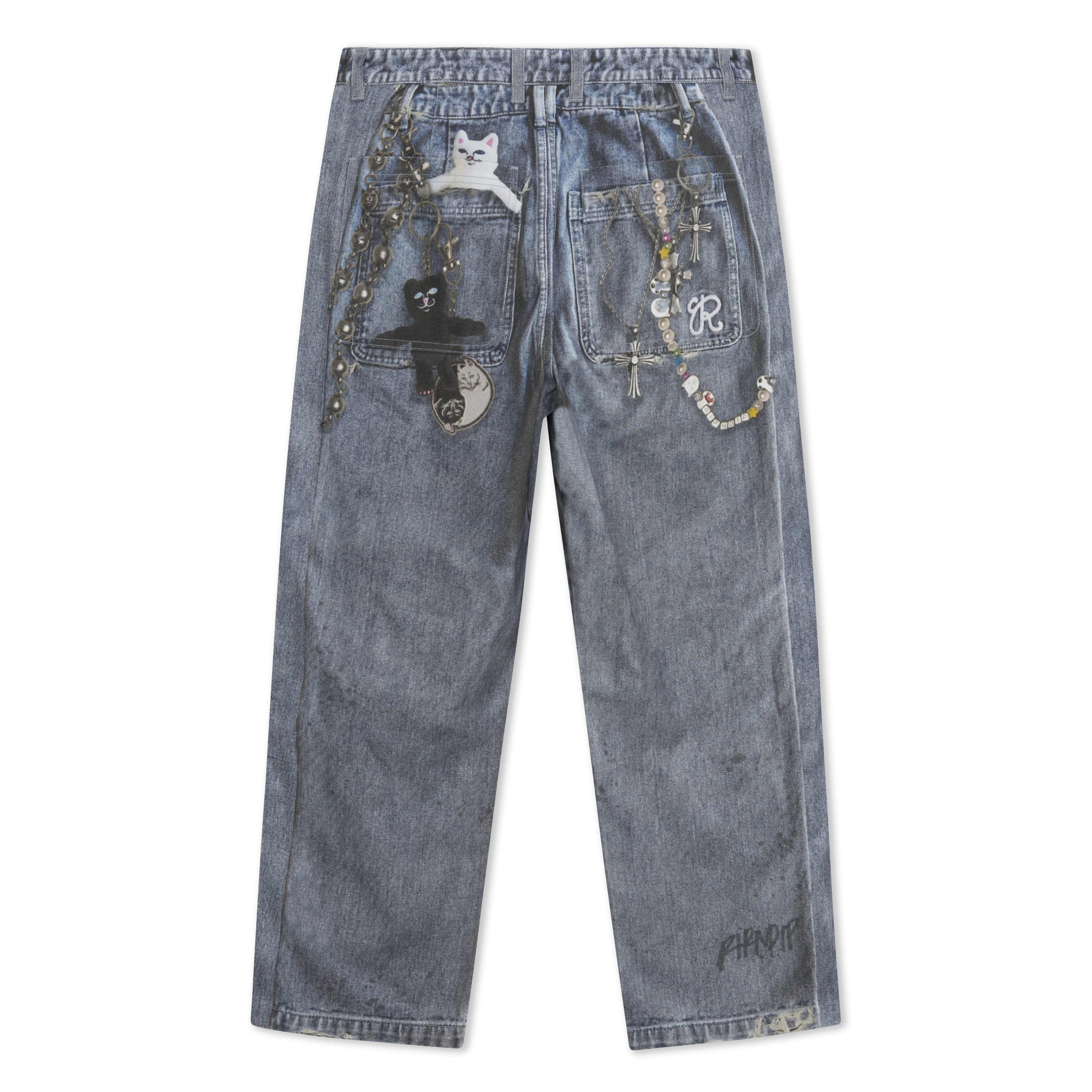 RIPNDIP Real Straight Leg Denim Pants (Light Wash)