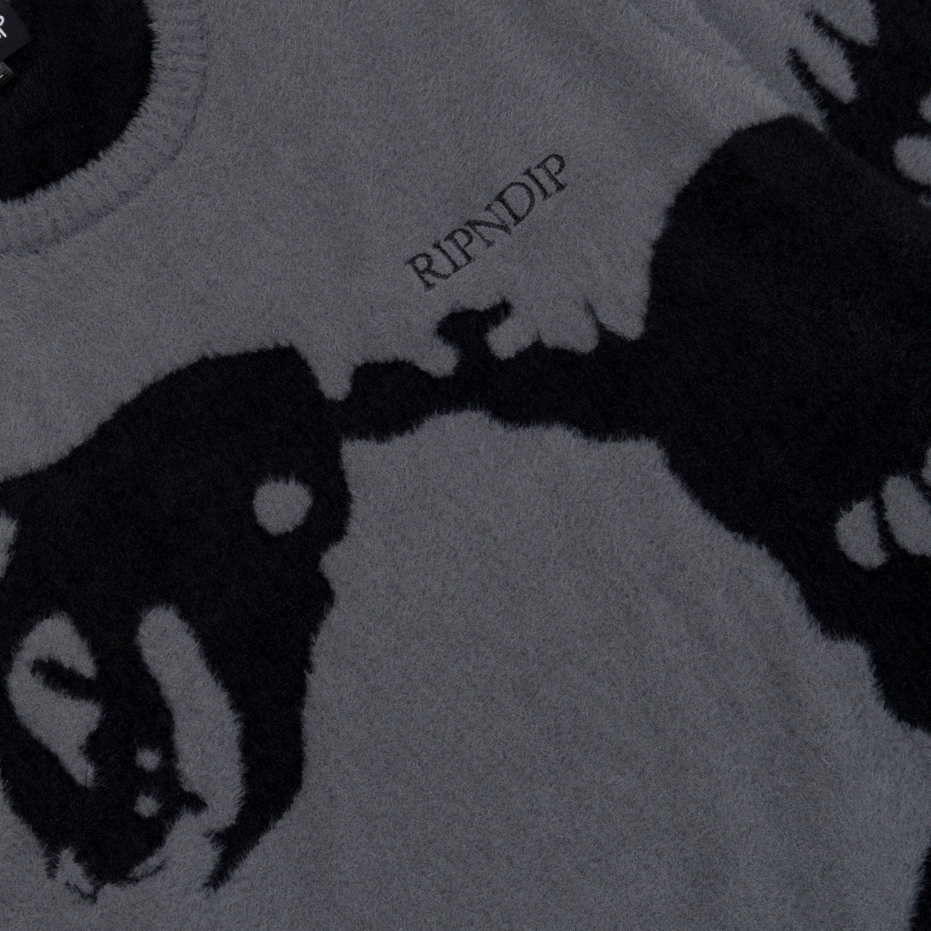 RIPNDIP Fossil Mohair Knit Sweater (Charcoal)