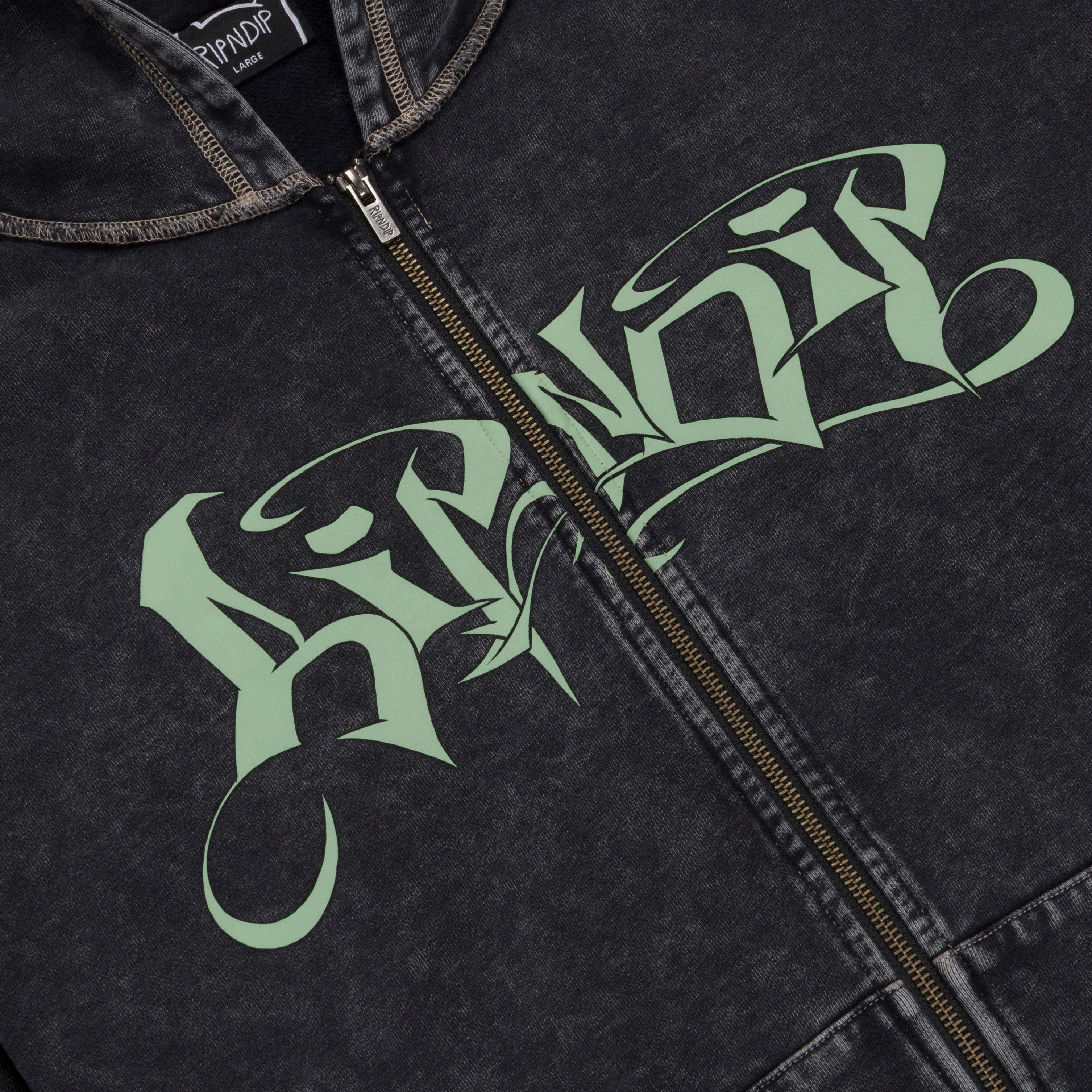 RIPNDIP Squabble Up Hoodie (Black Vintage Wash)