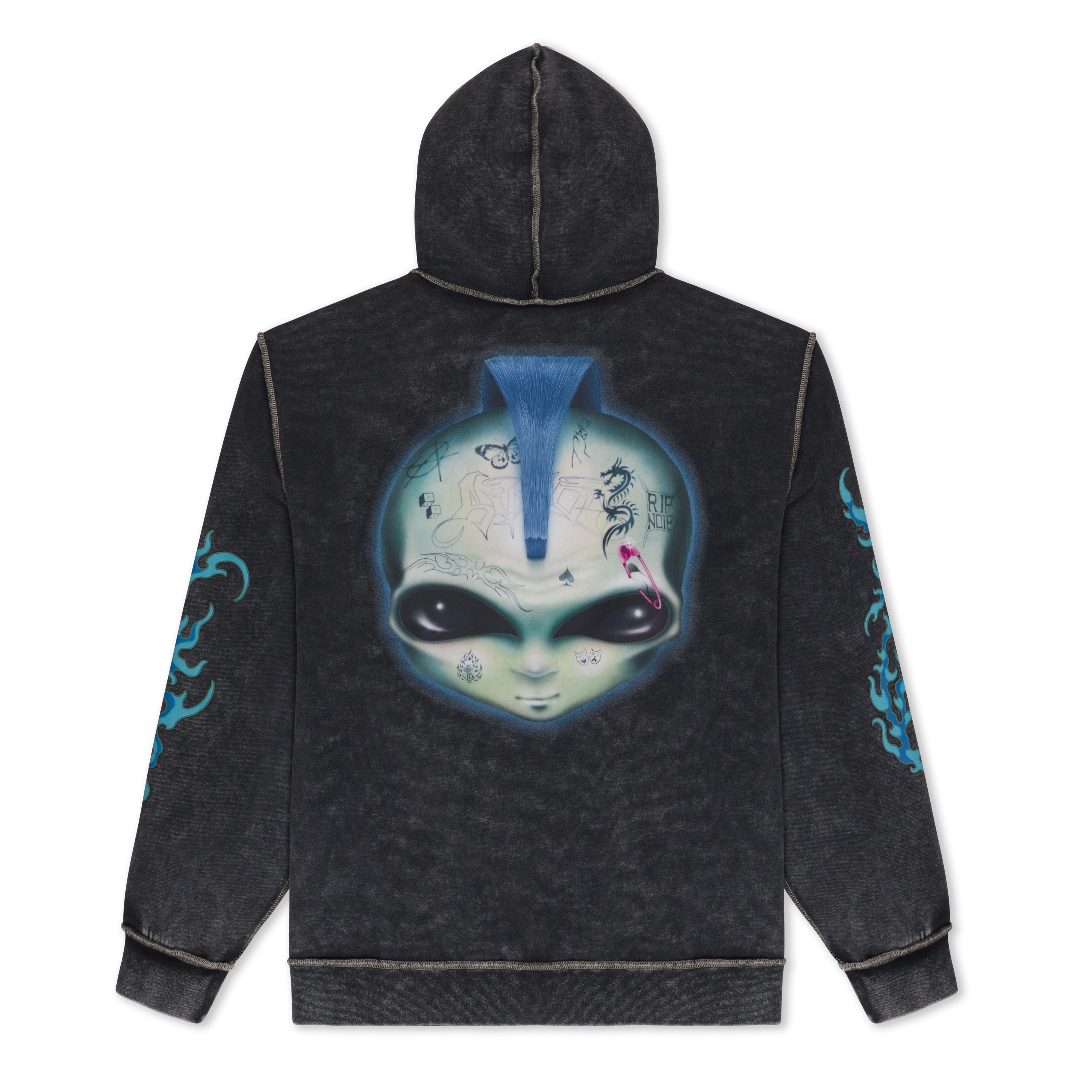 RIPNDIP Squabble Up Hoodie (Black Vintage Wash)