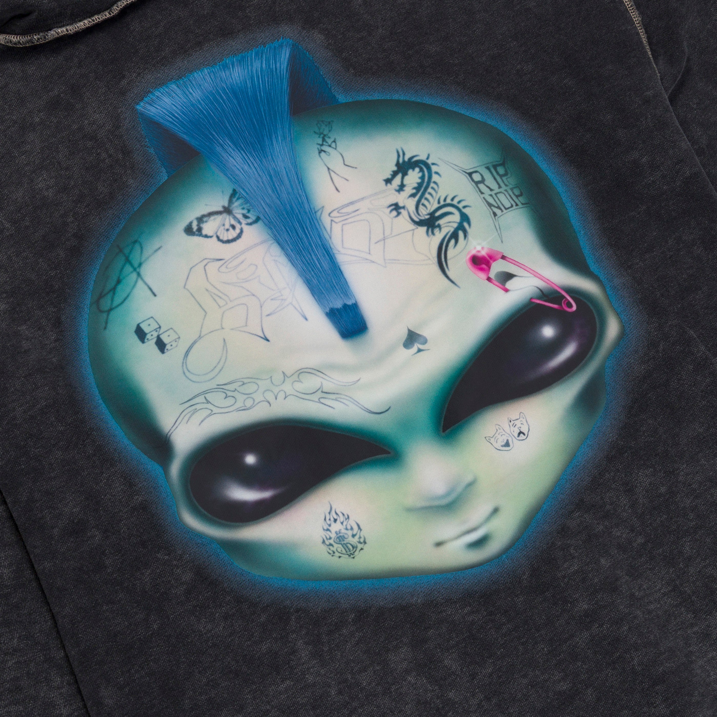 RIPNDIP Squabble Up Hoodie (Black Vintage Wash)