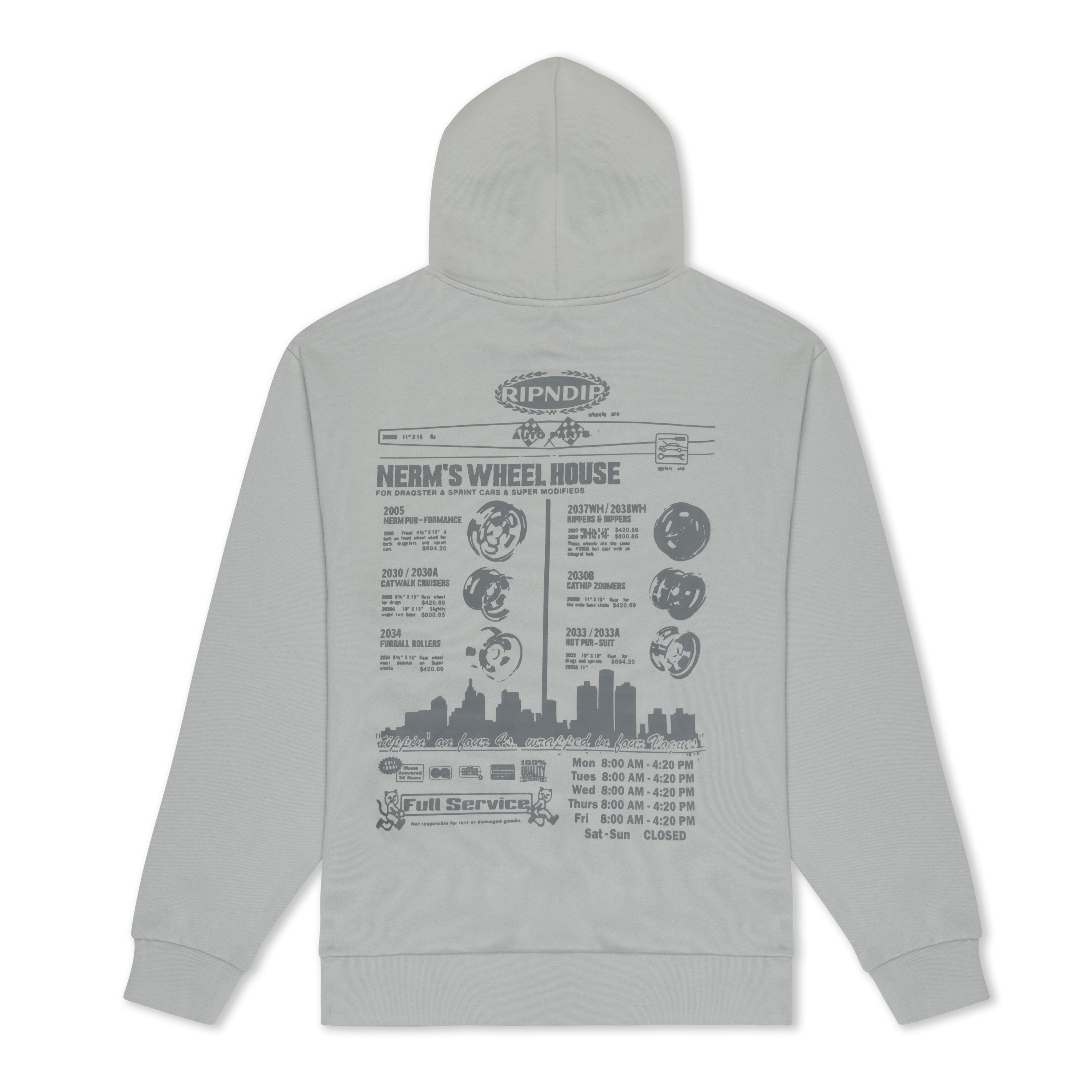 RIPNDIP Nerm On Wheels Hoodie (Grey)