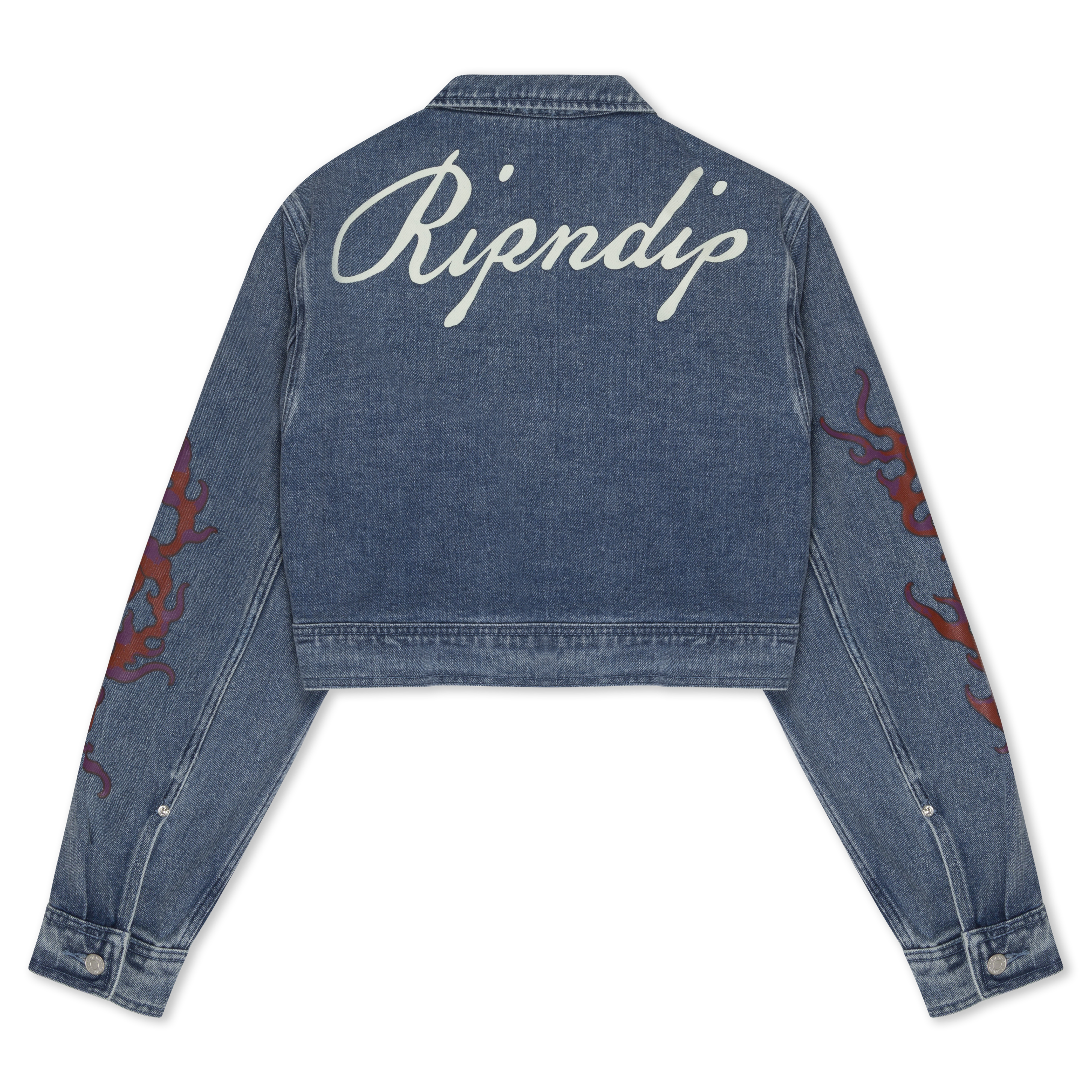 RIPNDIP Travis Cropped Denim Jacket (Light Wash)