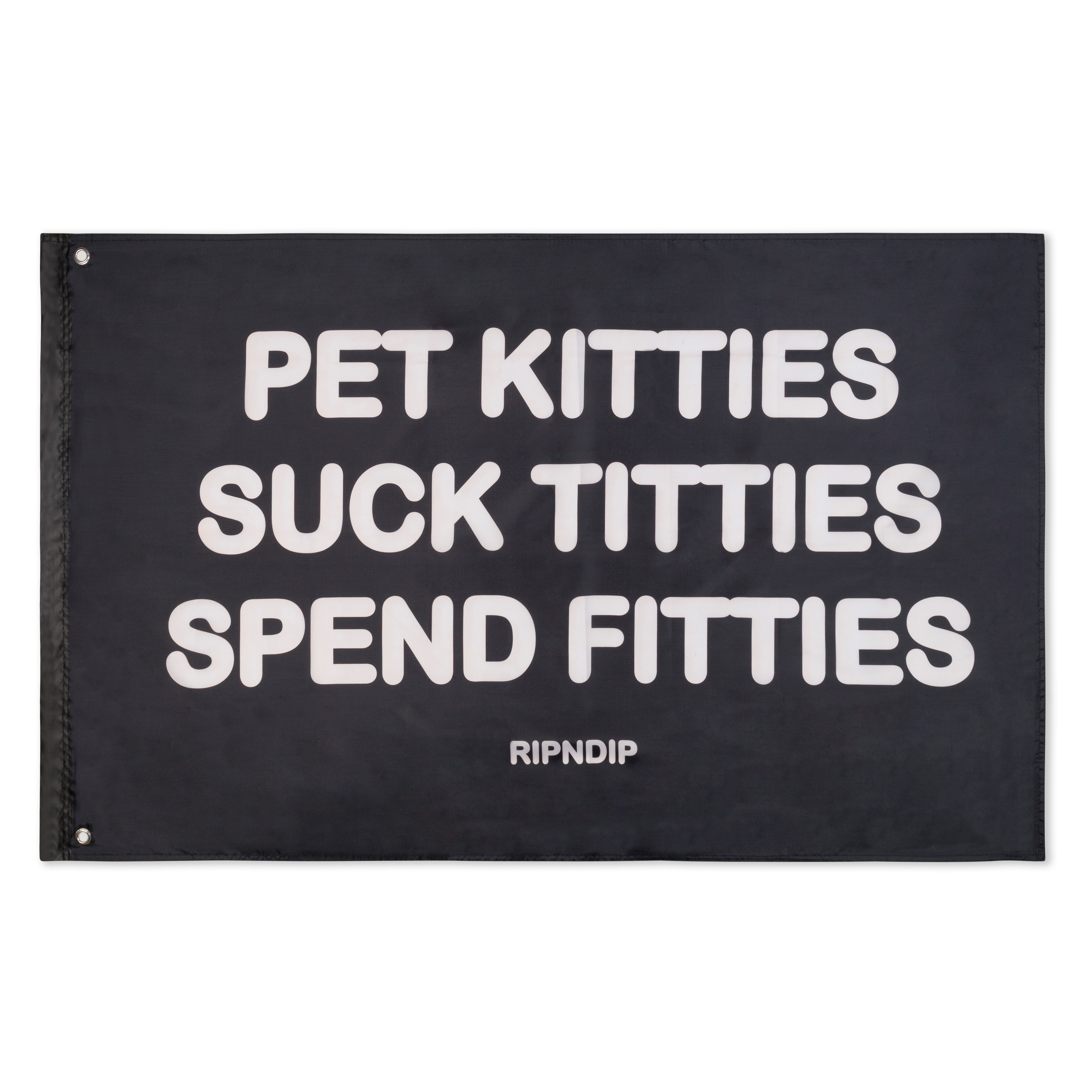 RIPNDIP Pet Kitties Flag (Black)