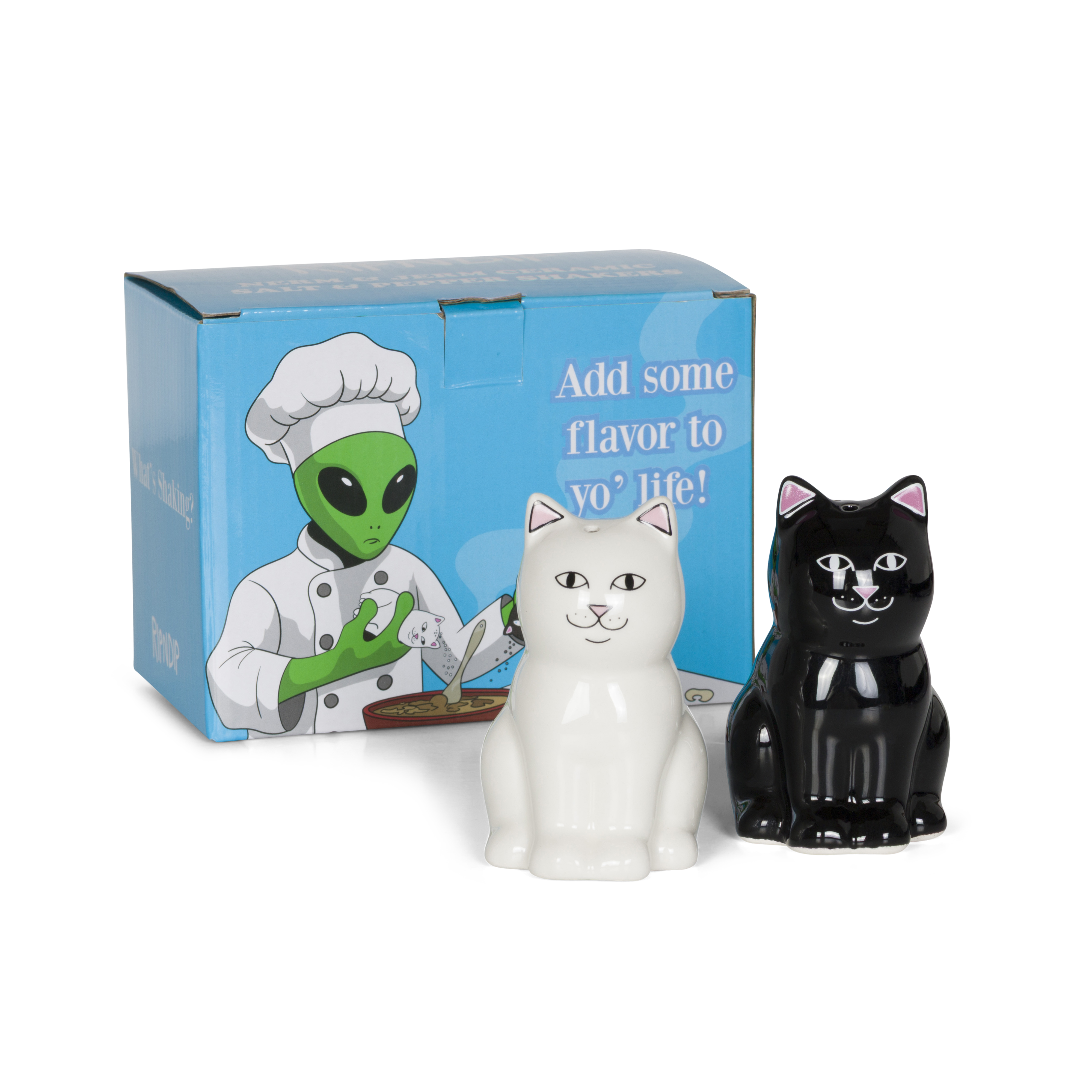 RIPNDIP Nerm Jerm Ceramic Salt / Pepper Shakers (White / Black)