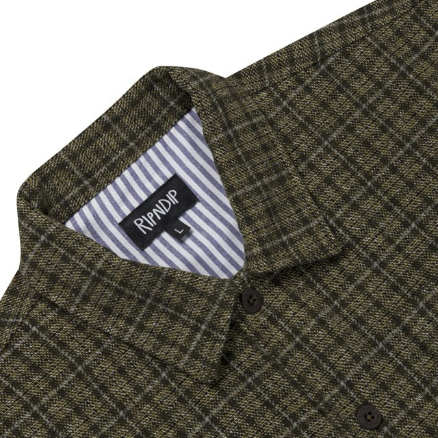 Where The Flowers Bloom Flannel Jacket (Olive)