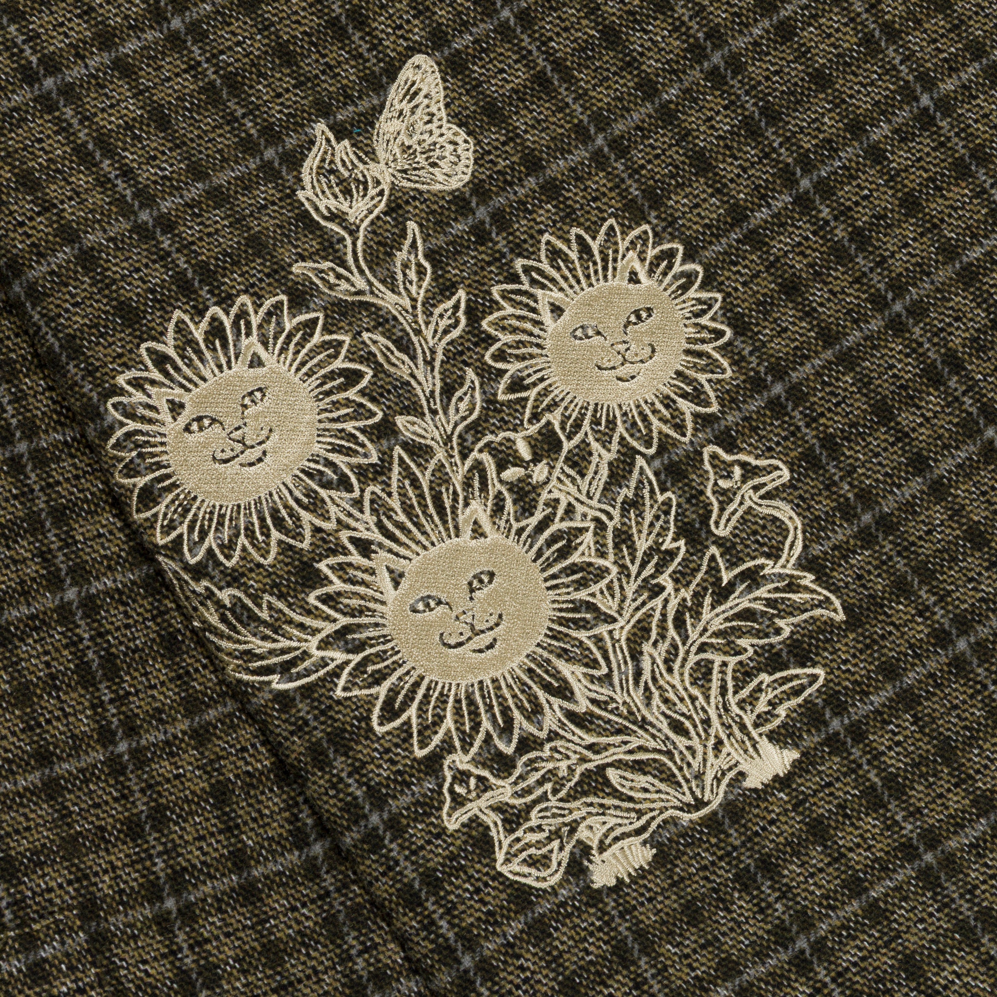 Where The Flowers Bloom Flannel Jacket (Olive)