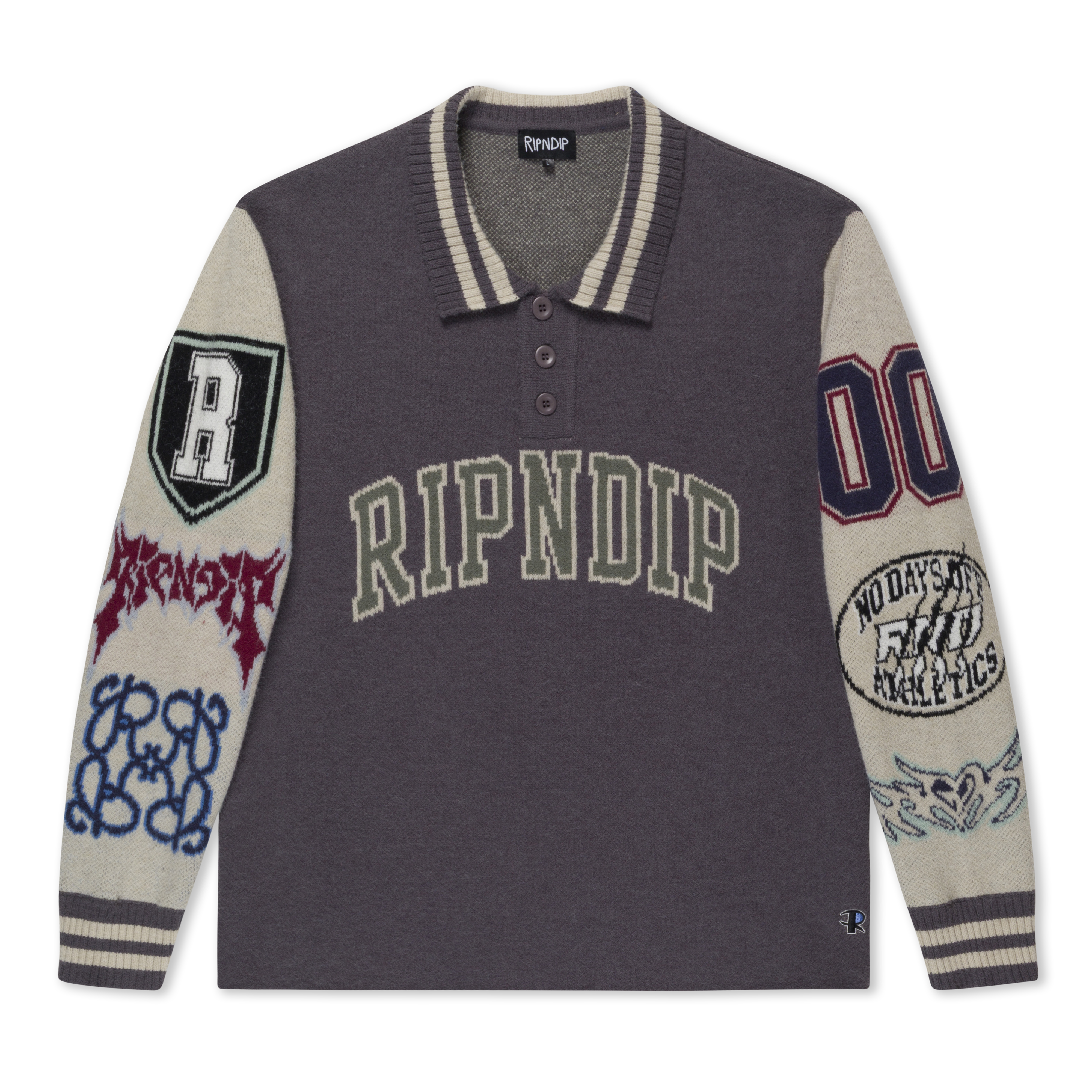 Run It Up Knit Sweater (Charoal / Cream)