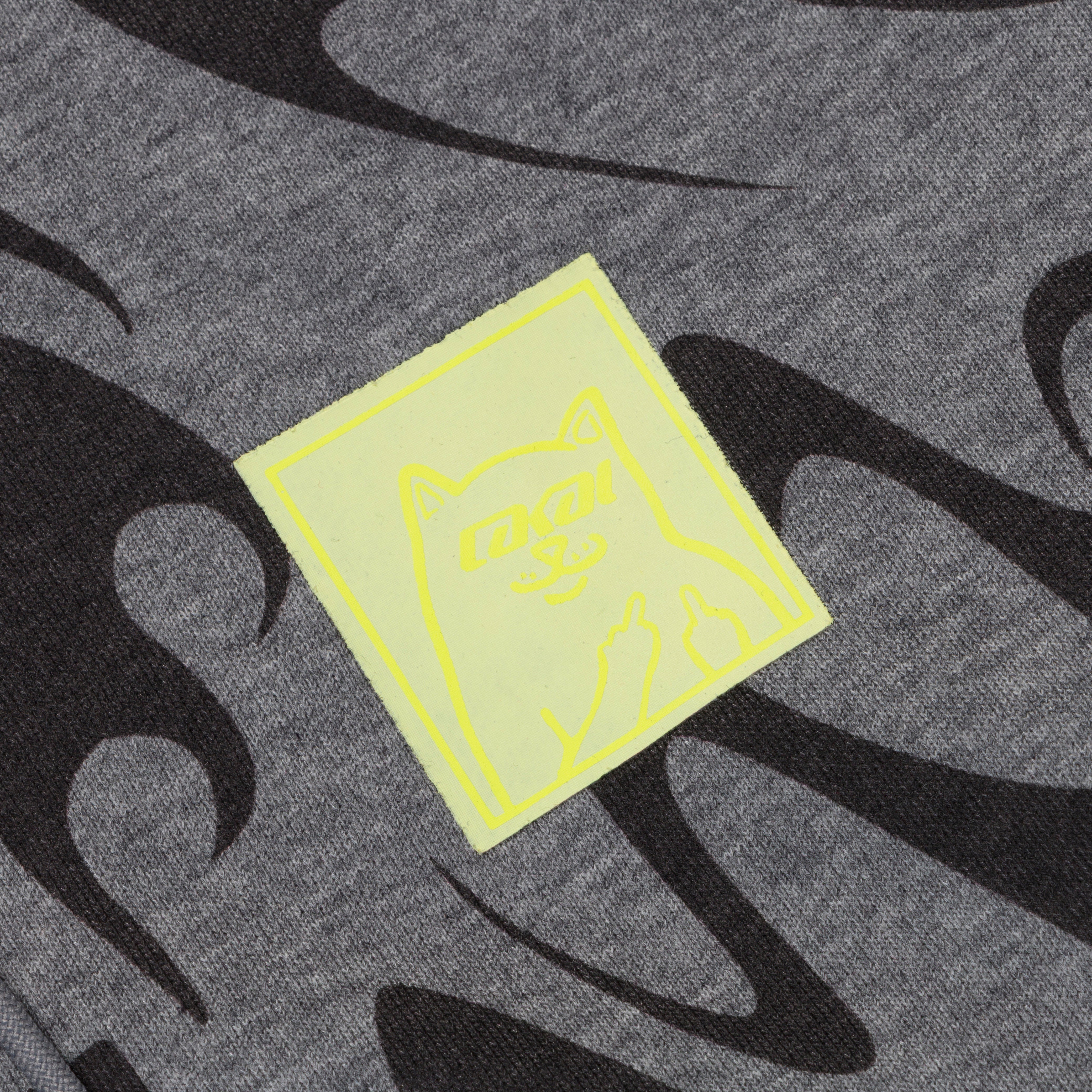 RIPNDIP Lakai + Ripndip Flame Zip Up Hoodie (Gray)