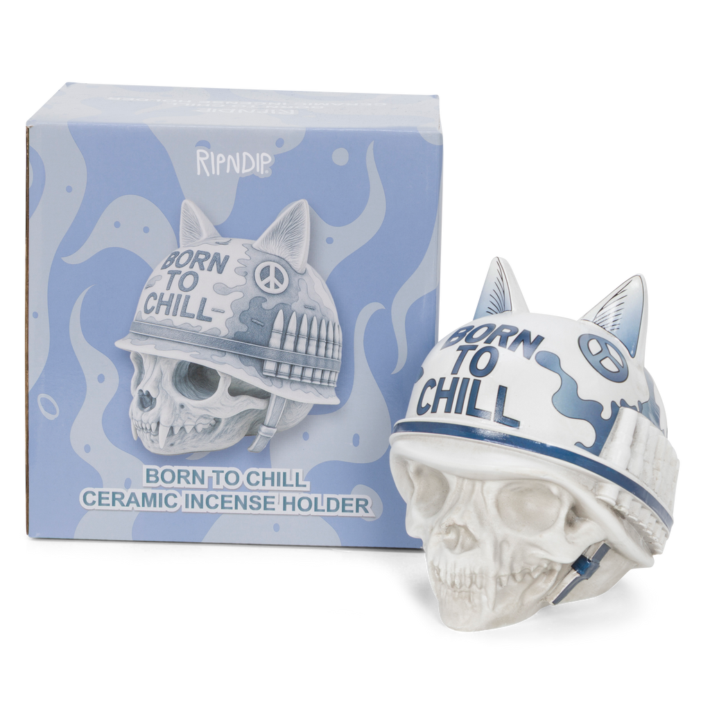 小物 Born To Chill Ceramic Incense Holder Born To Chill Ceramic Incense Holder (Indigo) RIPNDIP MX