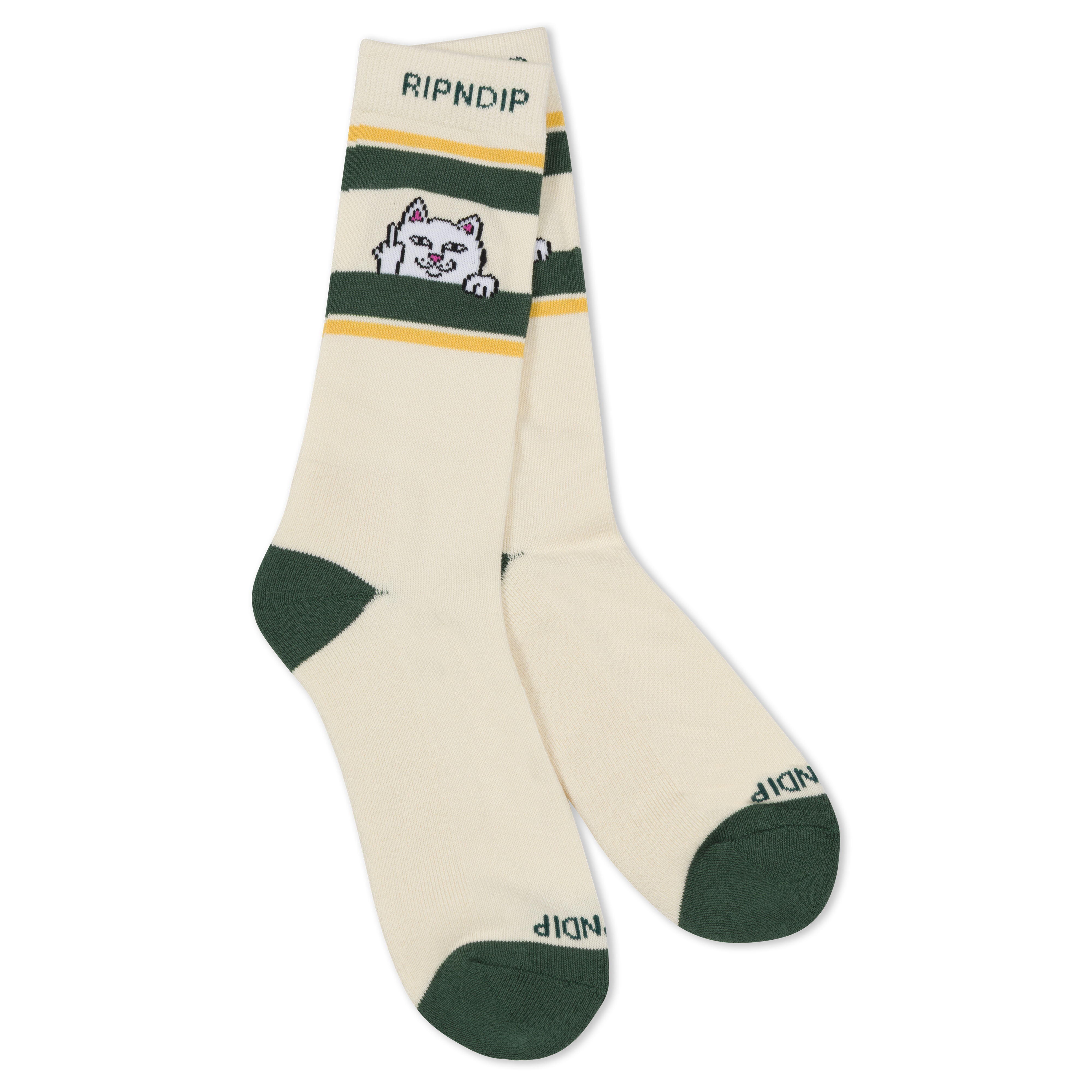 Peeking Nermal Socks (Bone / Forest)