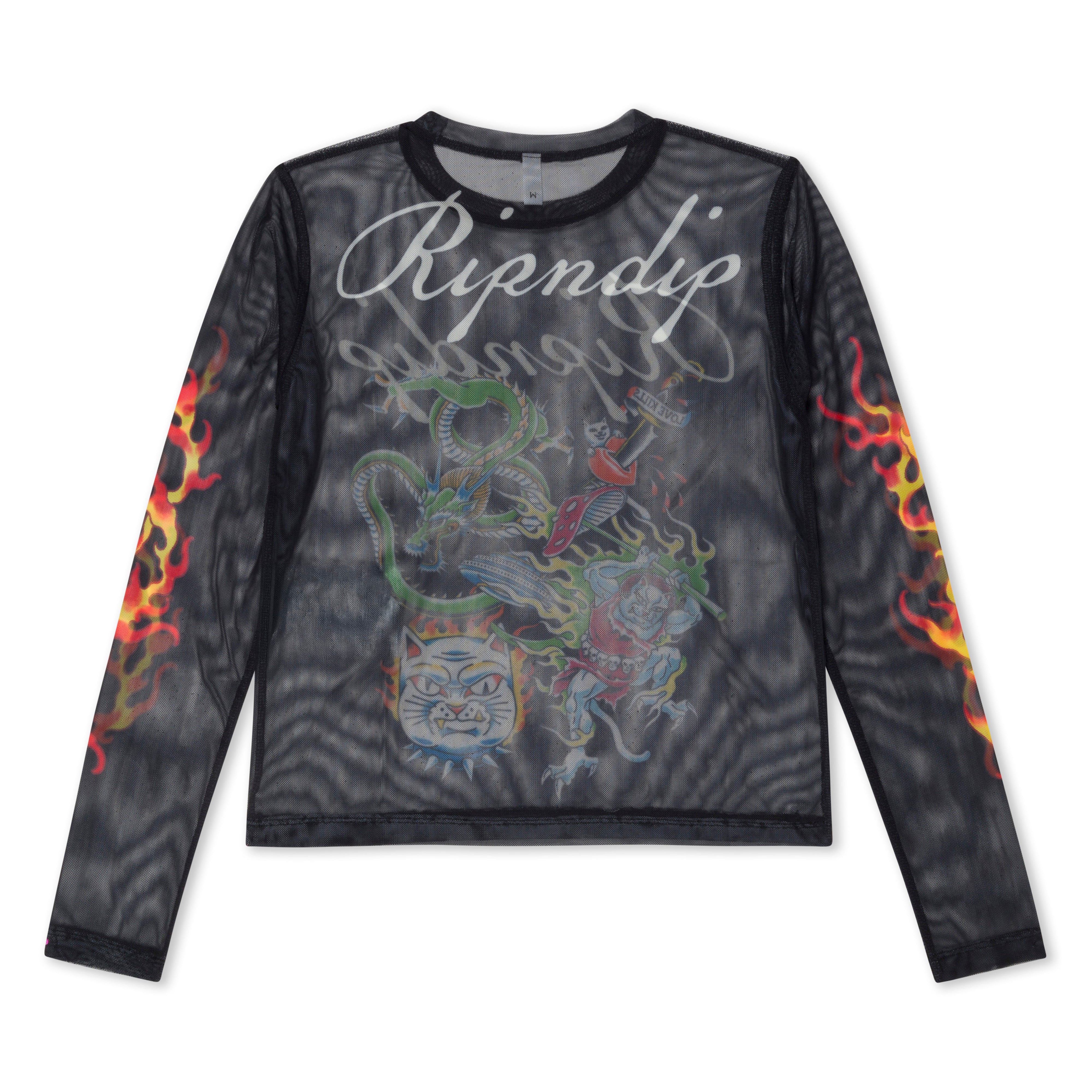 RIPNDIP InkEd Mesh Long Sleeve Tee (Black)