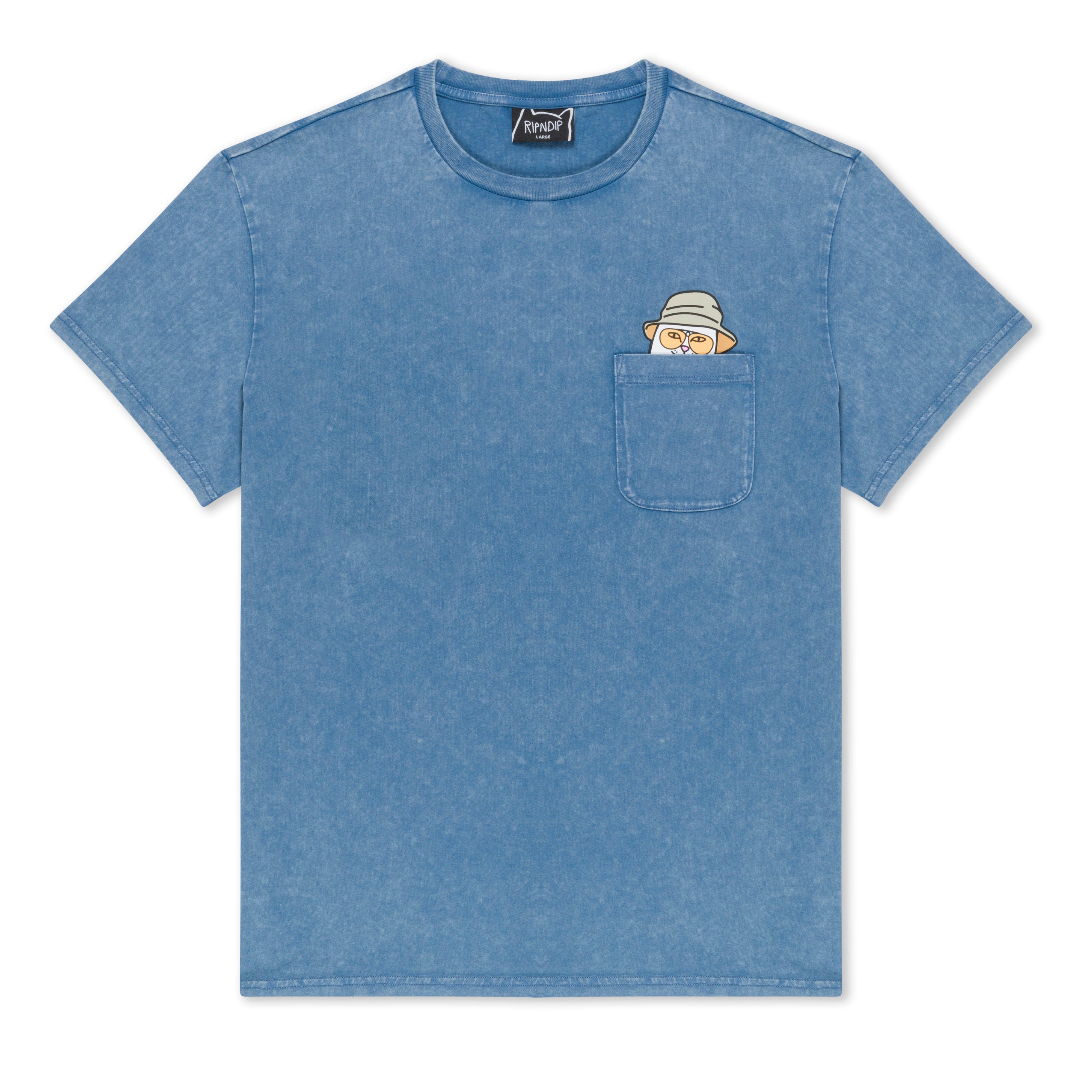 RIPNDIP Nermal S Thompson Pocket Tee (Slate Mineral Wash)