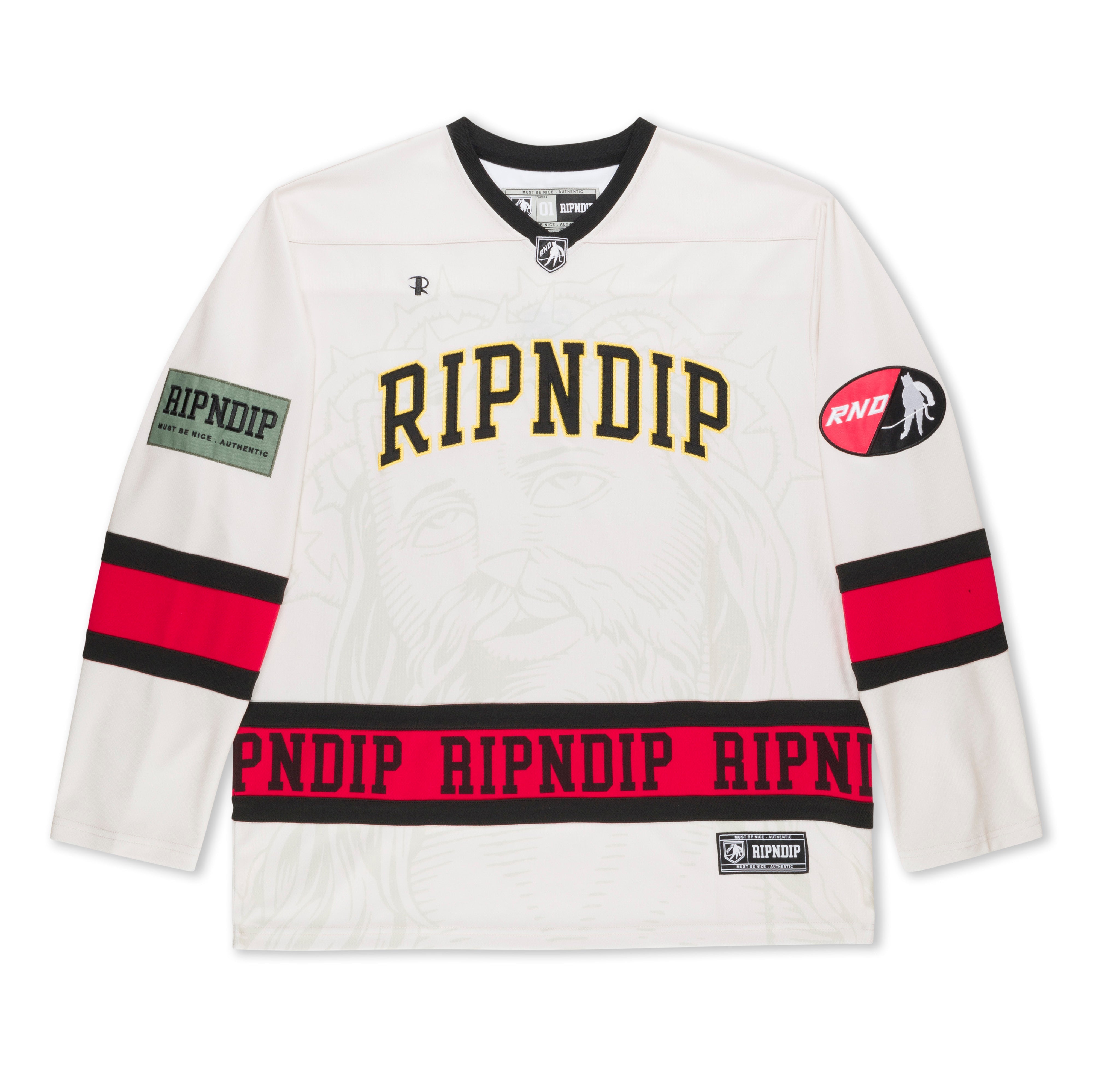 RIPNDIP Lord Savior Hockey Jersey (Off White)