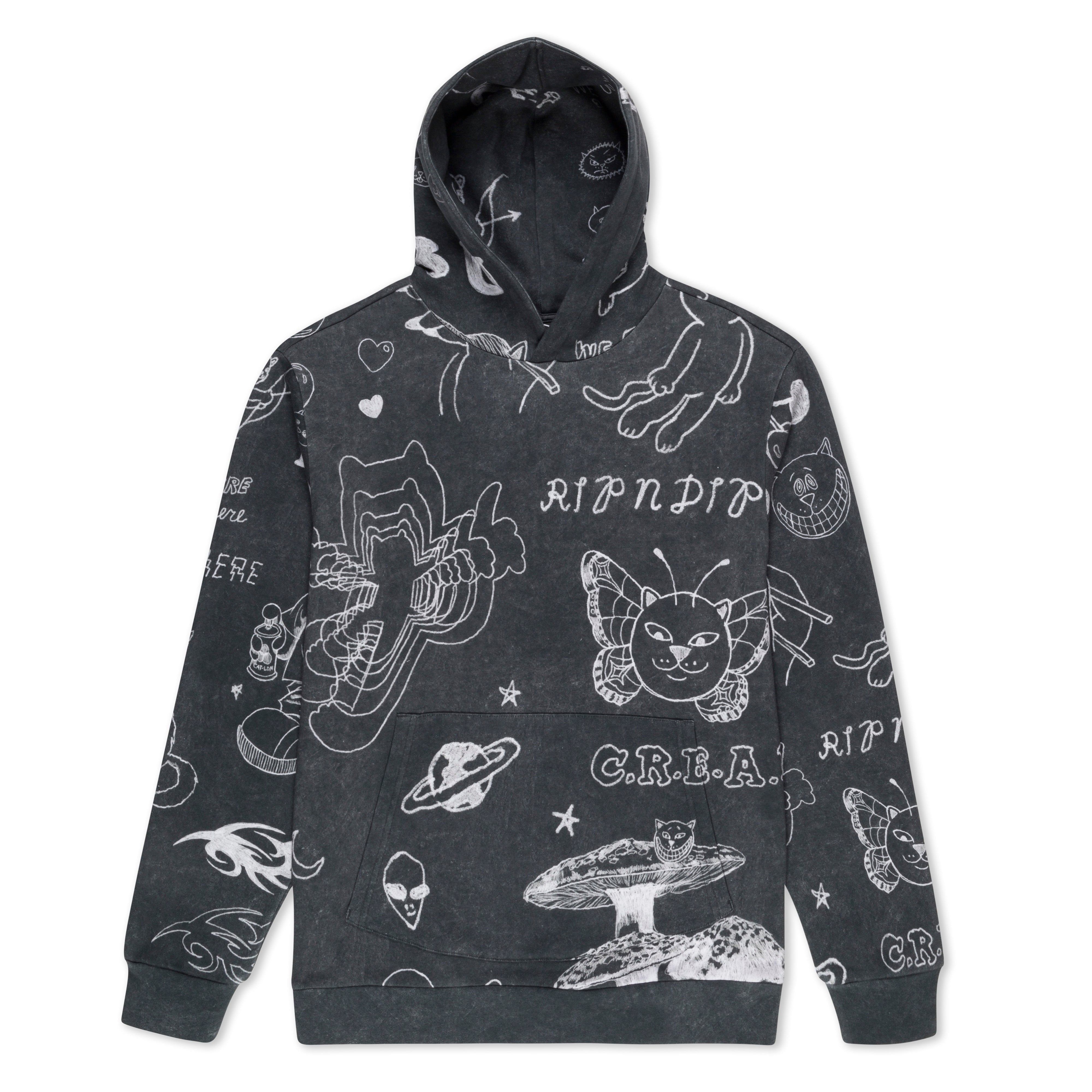 RIPNDIP Nermal Domination Hoodie  (Black Vintage)