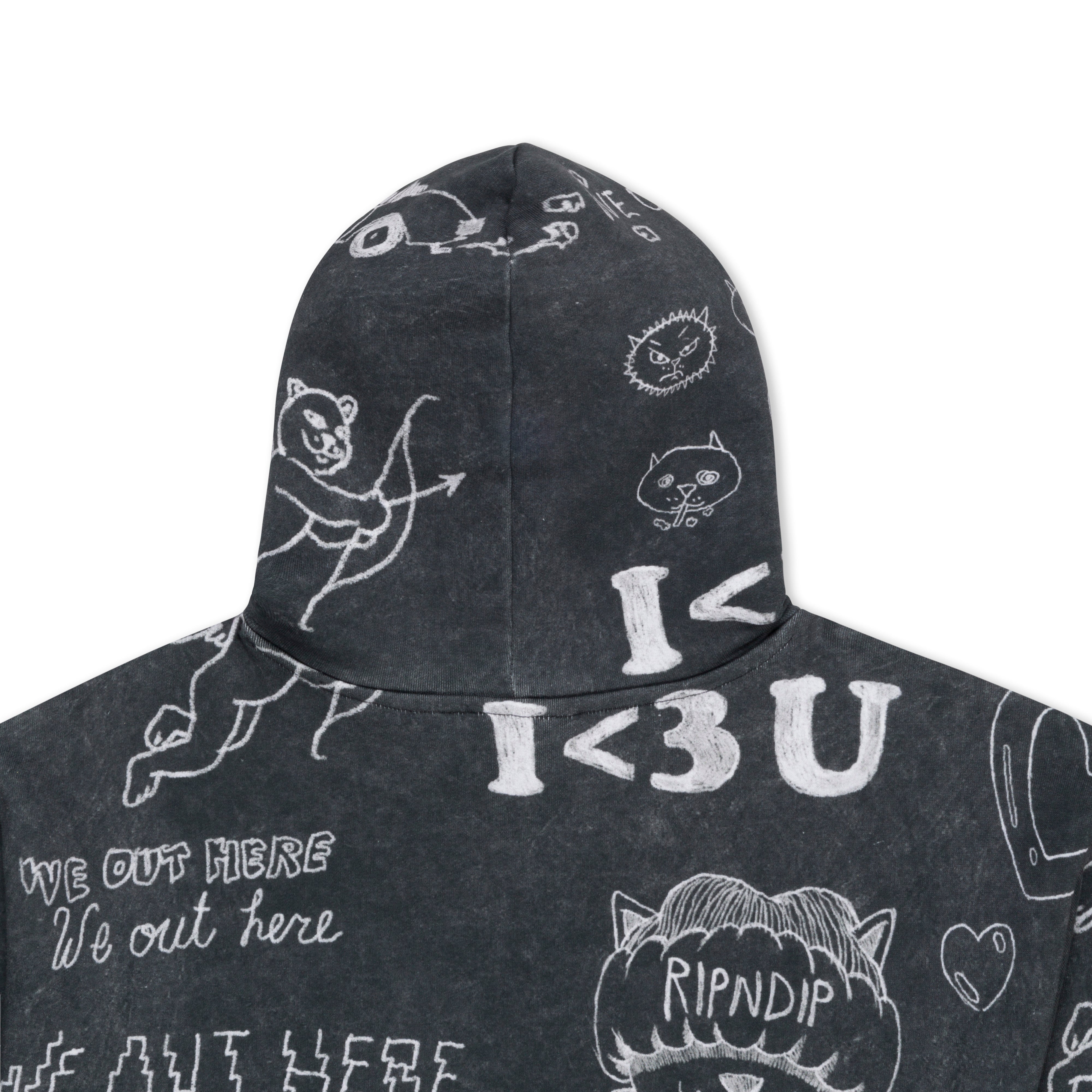 RIPNDIP Nermal Domination Hoodie  (Black Vintage)