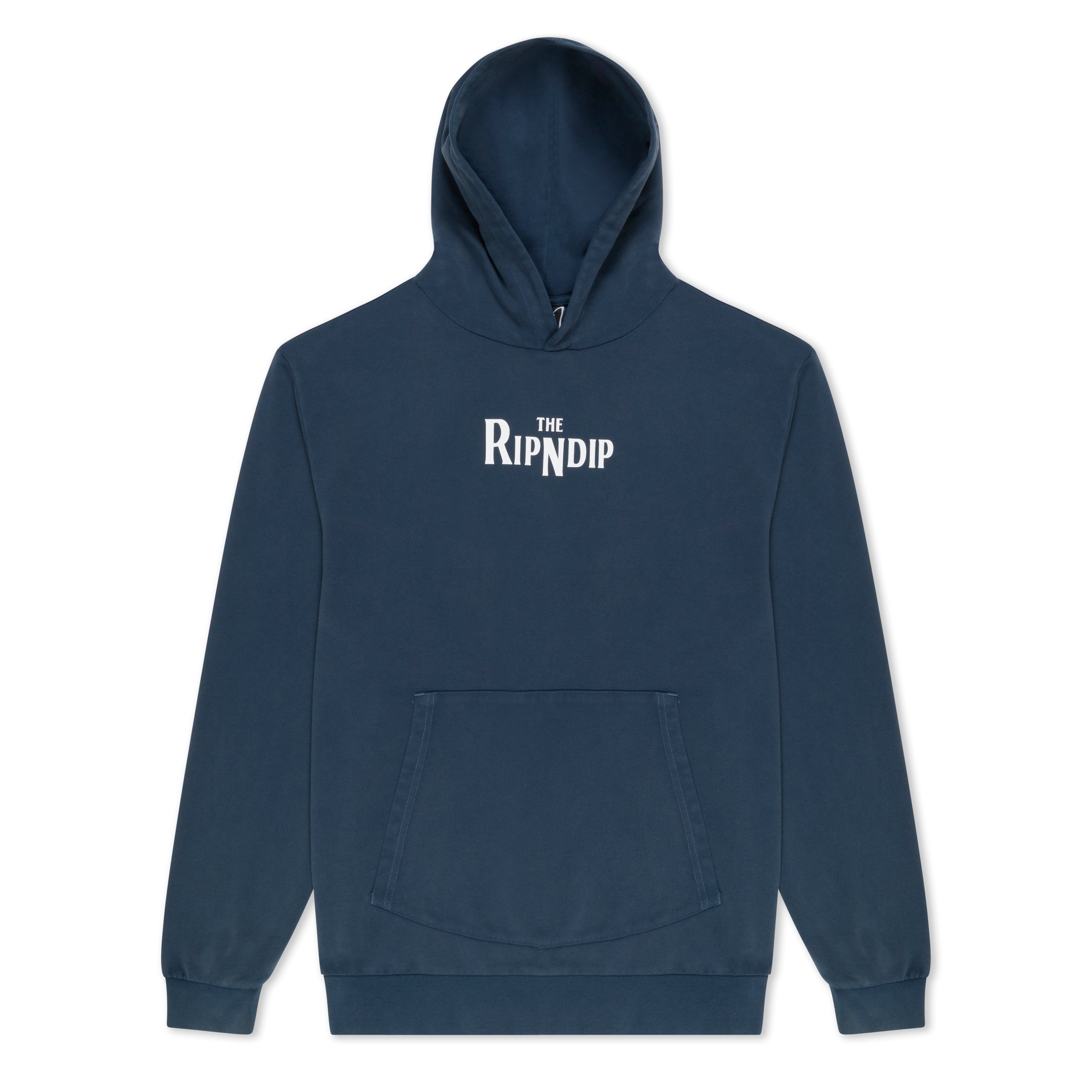 RIPNDIP Crosswalk Hoodie  (Navy Vintage Wash)