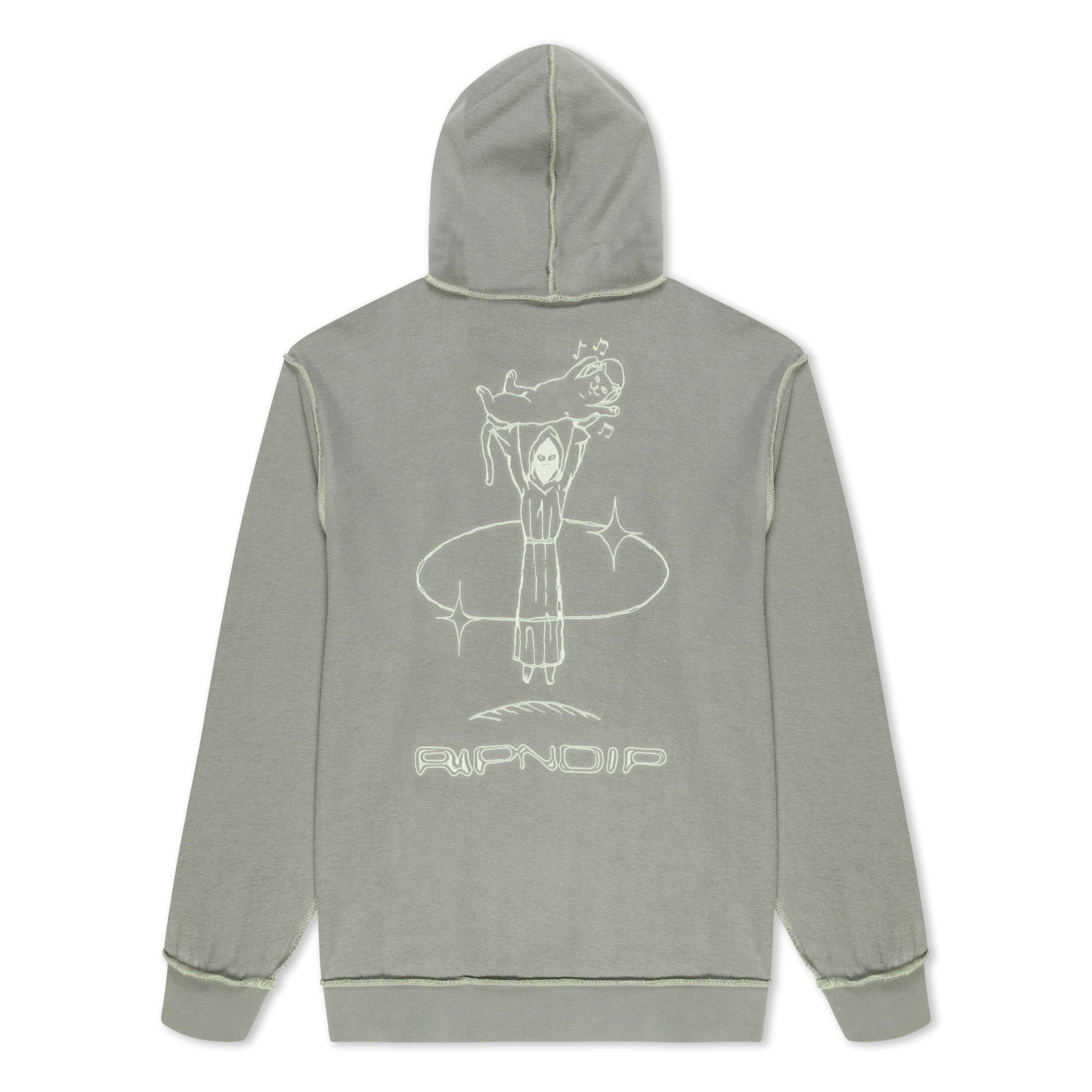 RIPNDIP Saturn Reverse Stitch Fleece Hoodie (Steel Grey)