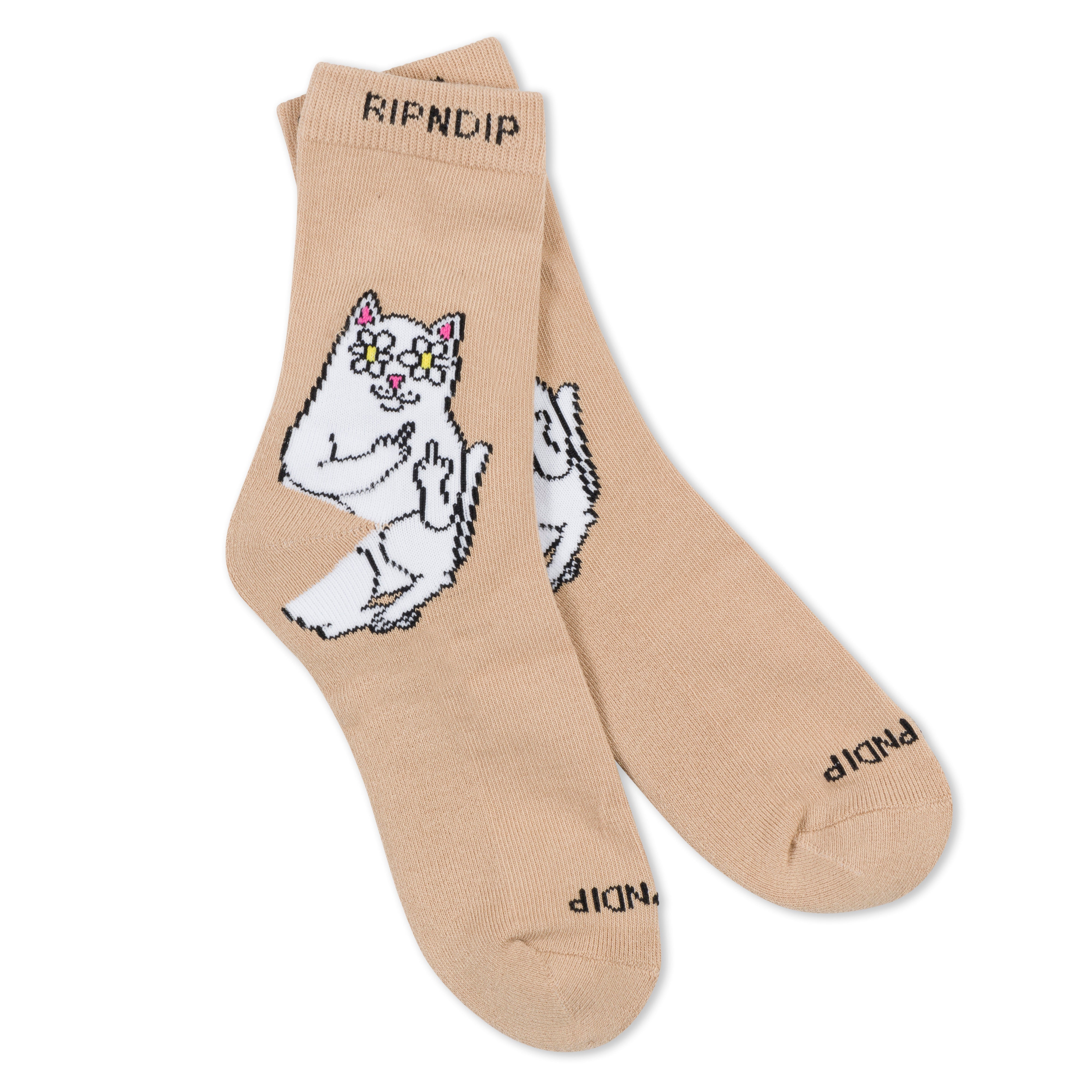 RIPNDIP Lord Nermal Blossom Mid Socks (Almond)