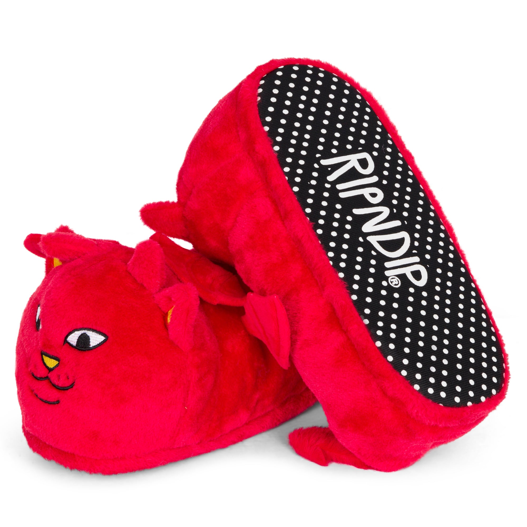 Lord Devil Plush Slippers (Red)