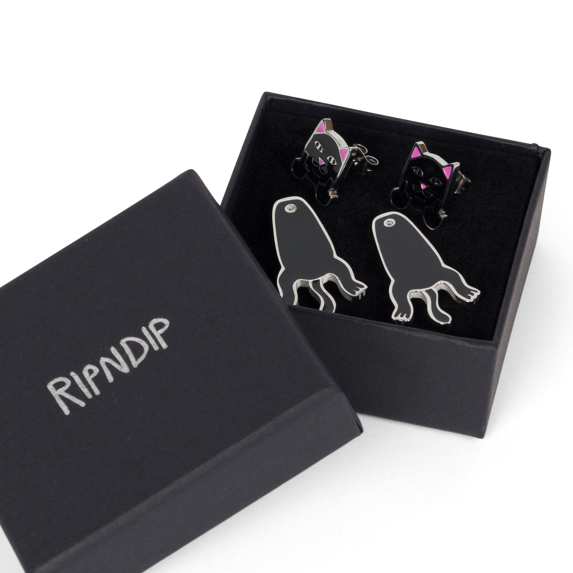 RIPNDIP Naughty Jerm Earrings (Black)